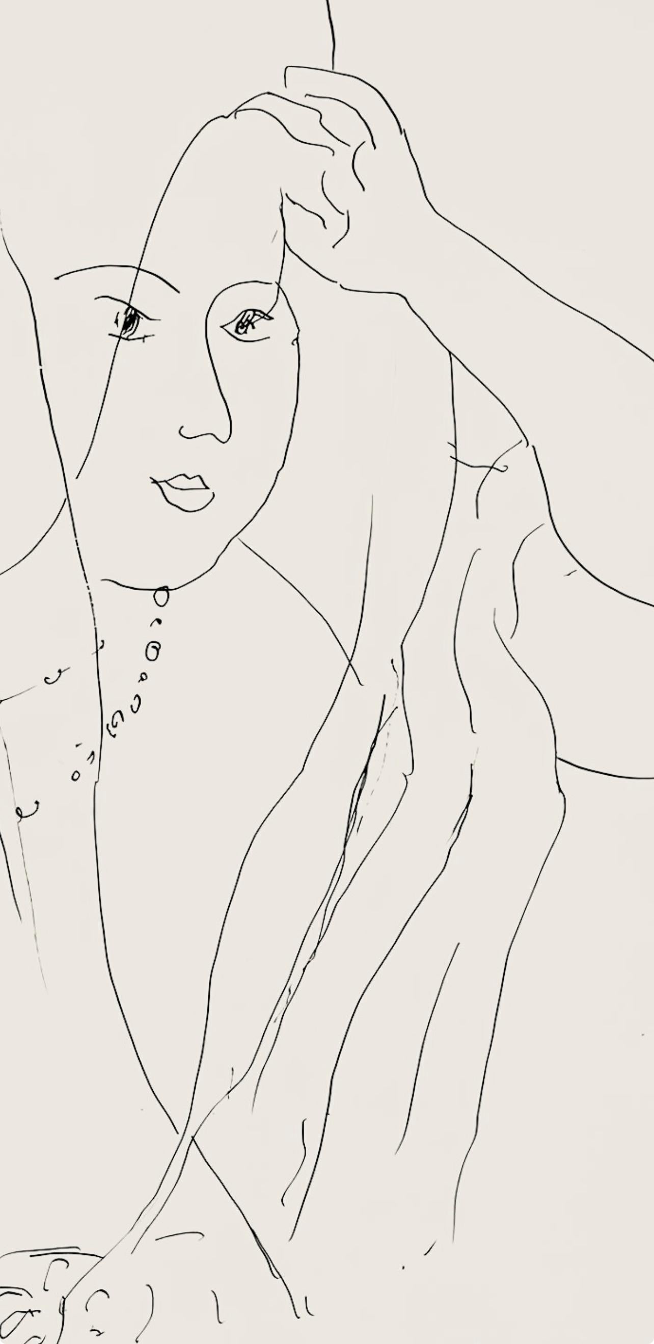 Matisse, Série N, var. 5 (Duthuit 9), Dessins, Thèmes et variations (after) - Beige Abstract Print by Henri Matisse