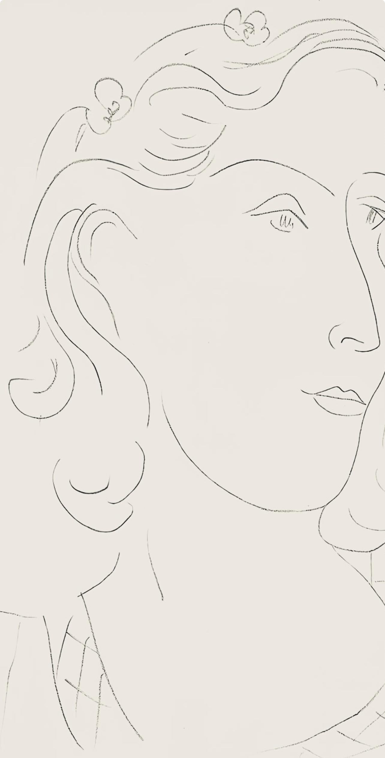 Matisse, Série O, var. 12 (Duthuit 9), Dessins, Thèmes et variations (d'après) - Moderne Print par Henri Matisse