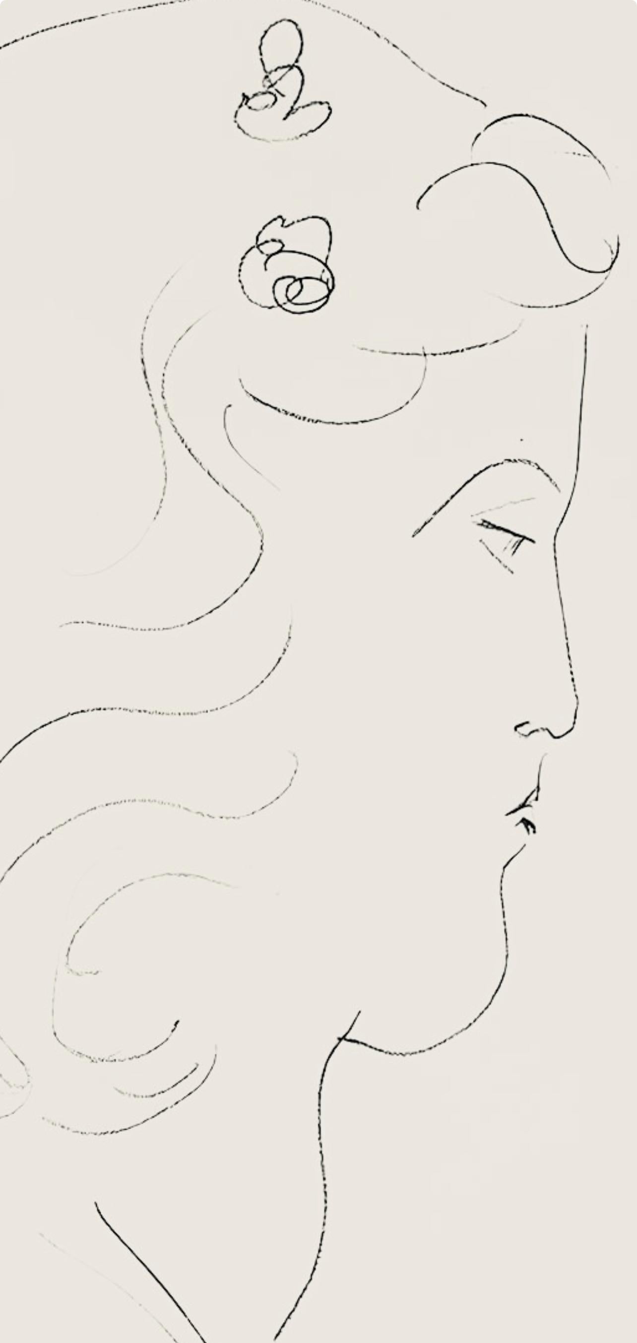Matisse, Série O, var. 14 (Duthuit 9), Dessins, Thèmes et variations (after) - Gray Abstract Print by Henri Matisse