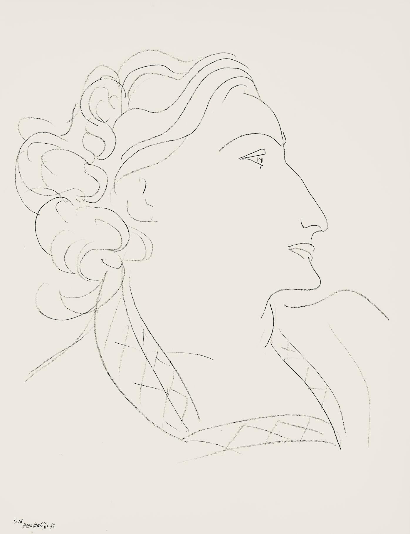 Henri Matisse Figurative Print - Matisse, Série O, var. 16 (Duthuit 9), Dessins, Thèmes et variations (after)