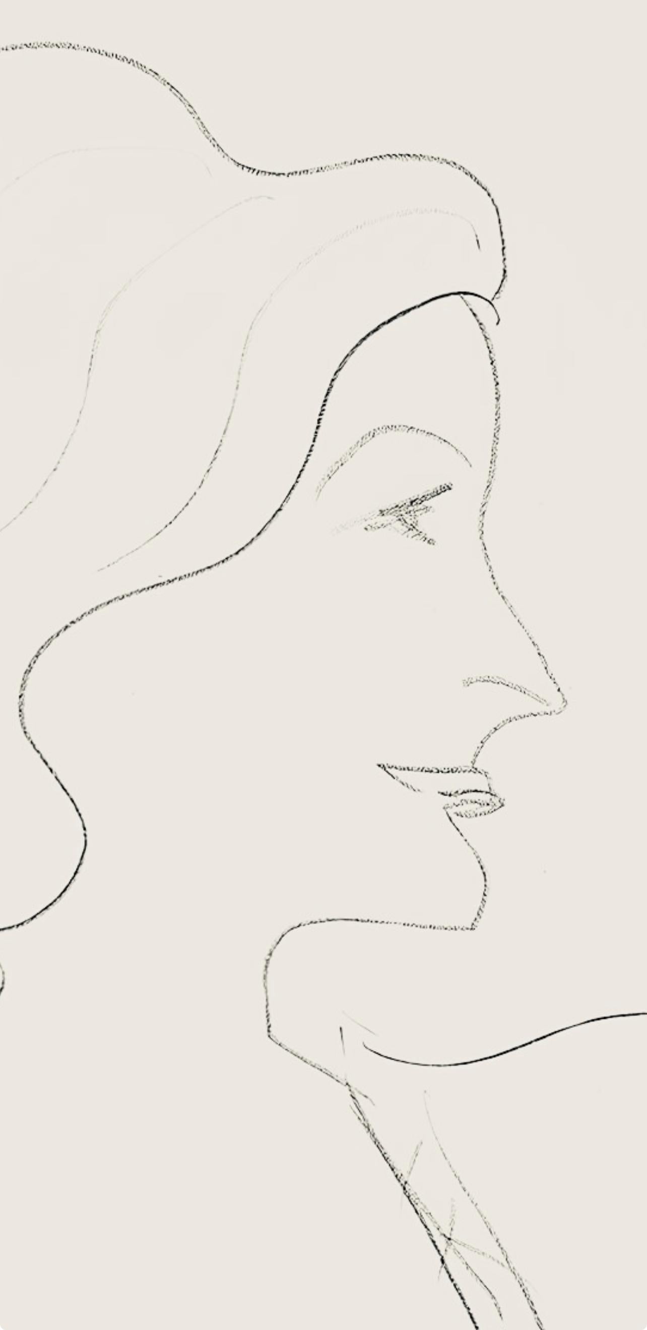 Matisse, Série O, var. 17 (Duthuit 9), Dessins, Thèmes et variations (after) - Beige Figurative Print by Henri Matisse