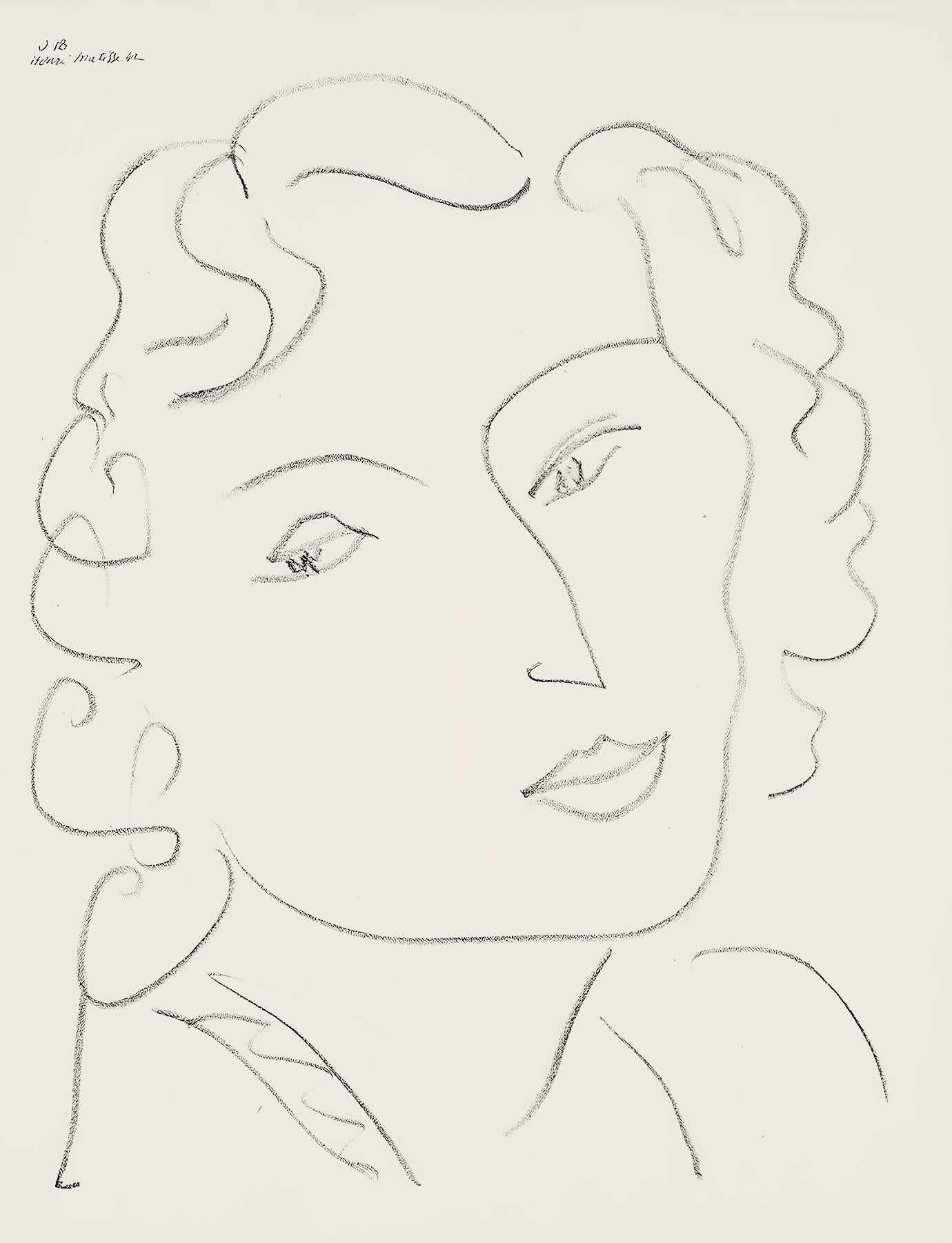 Henri Matisse Figurative Print - Matisse, Série O, var. 18 (Duthuit 9), Dessins, Thèmes et variations (after)