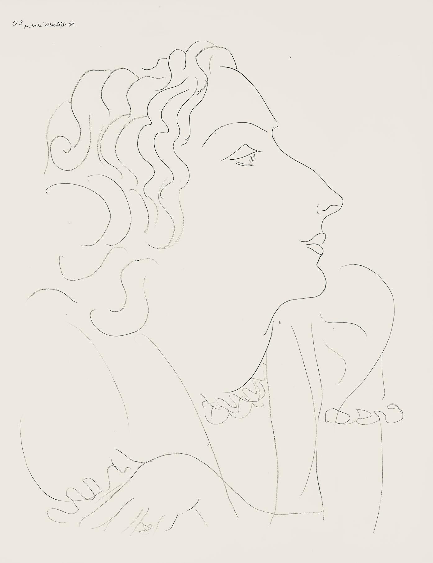 Henri Matisse Abstract Print - Matisse, Série O, var. 3 (Duthuit 9), Dessins, Thèmes et variations (after)