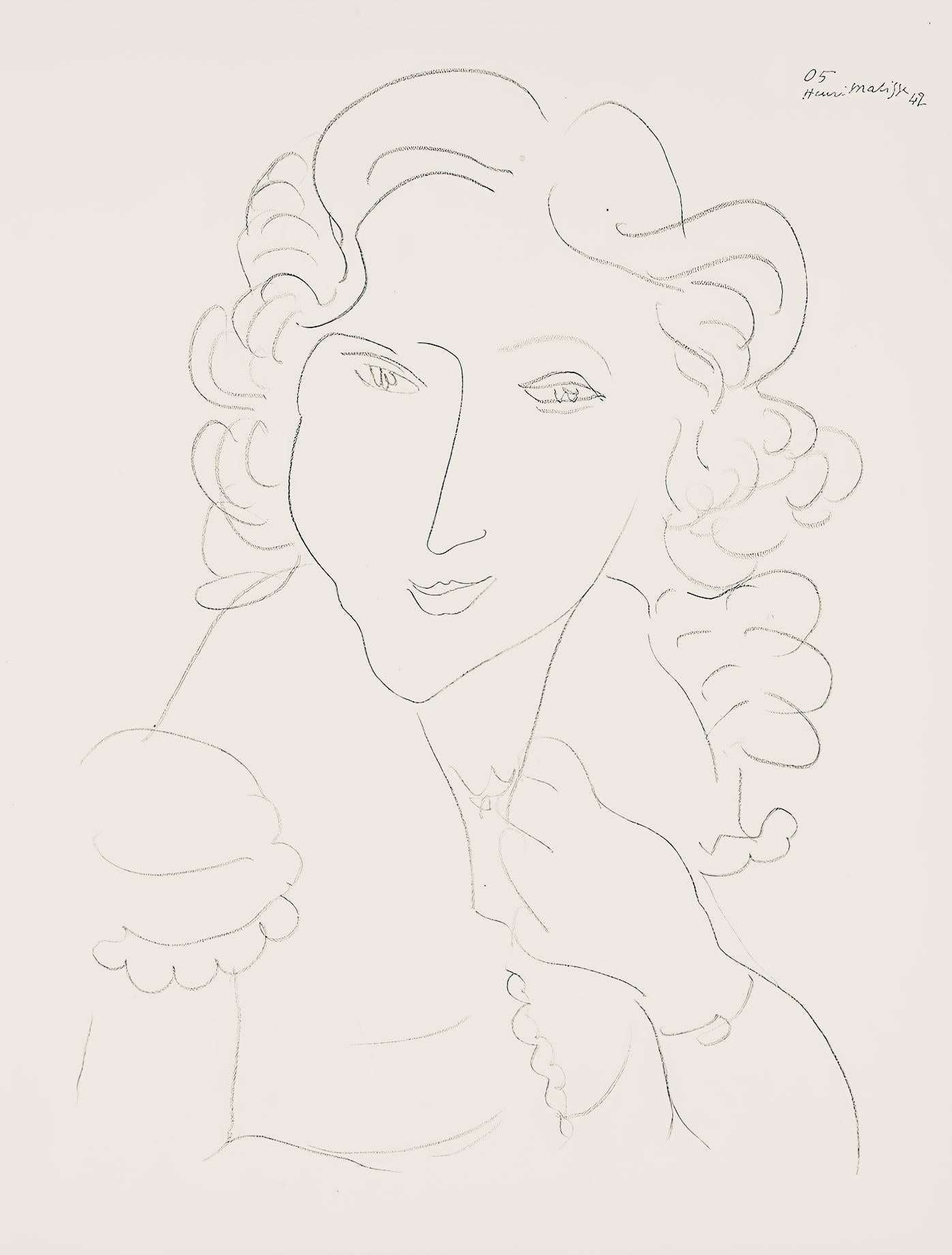 Henri Matisse Abstract Print - Matisse, Série O, var. 5 (Duthuit 9), Dessins, Thèmes et variations (after)