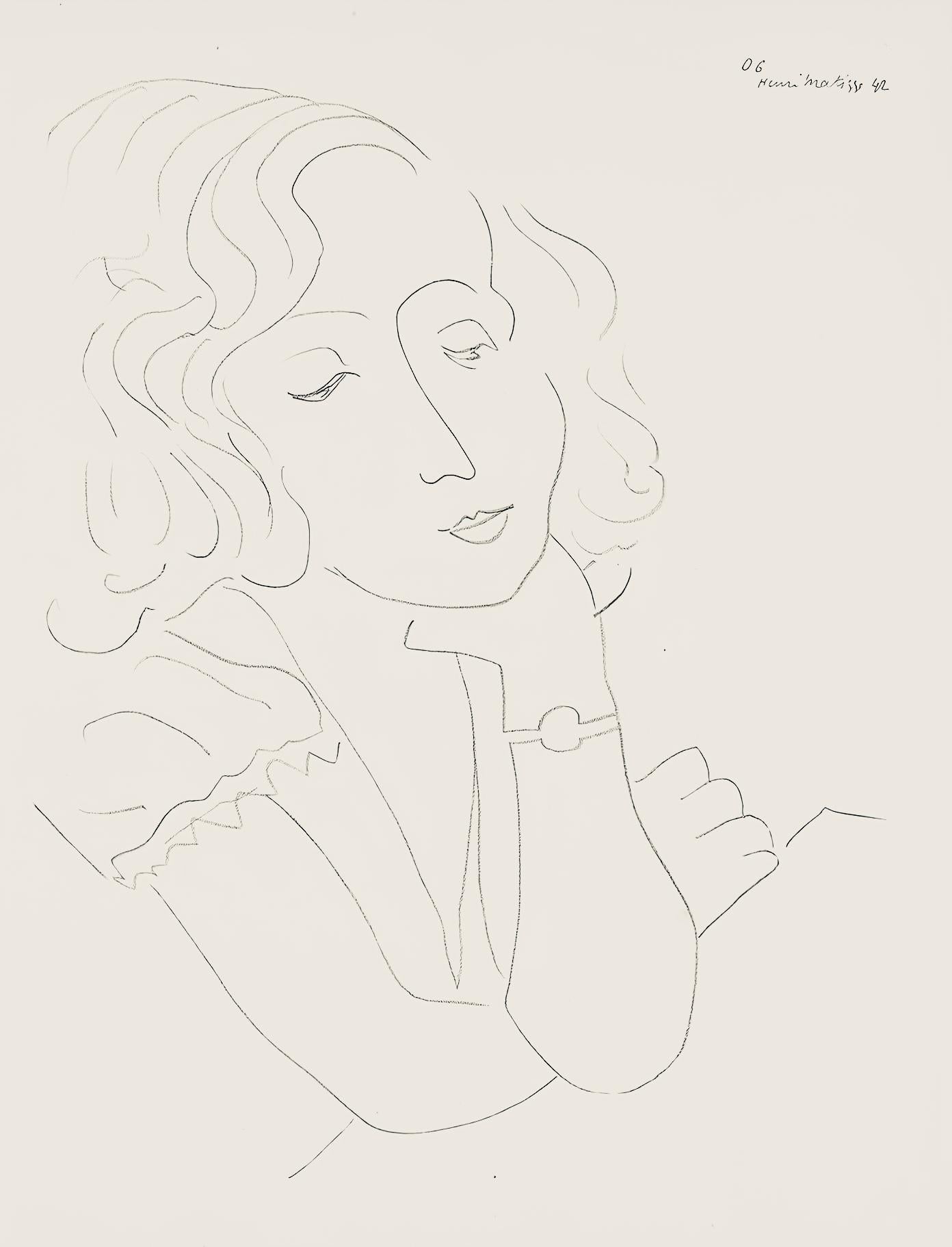 Henri Matisse Abstract Print - Matisse, Série O, var. 6 (Duthuit 9), Dessins, Thèmes et variations (after)