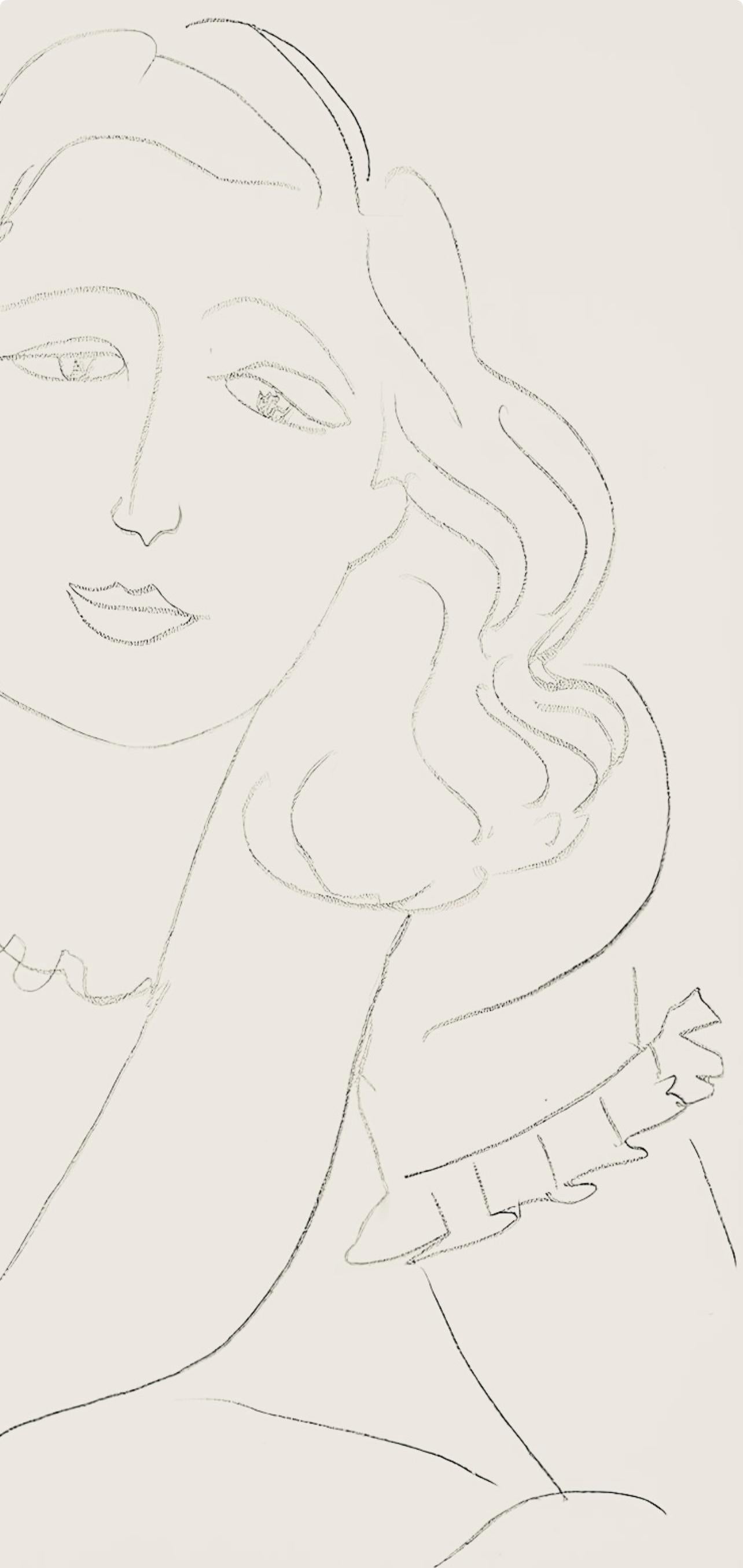 Matisse, Série O, var. 7 (Duthuit 9), Dessins, Thèmes et variations (after) - Beige Abstract Print by Henri Matisse