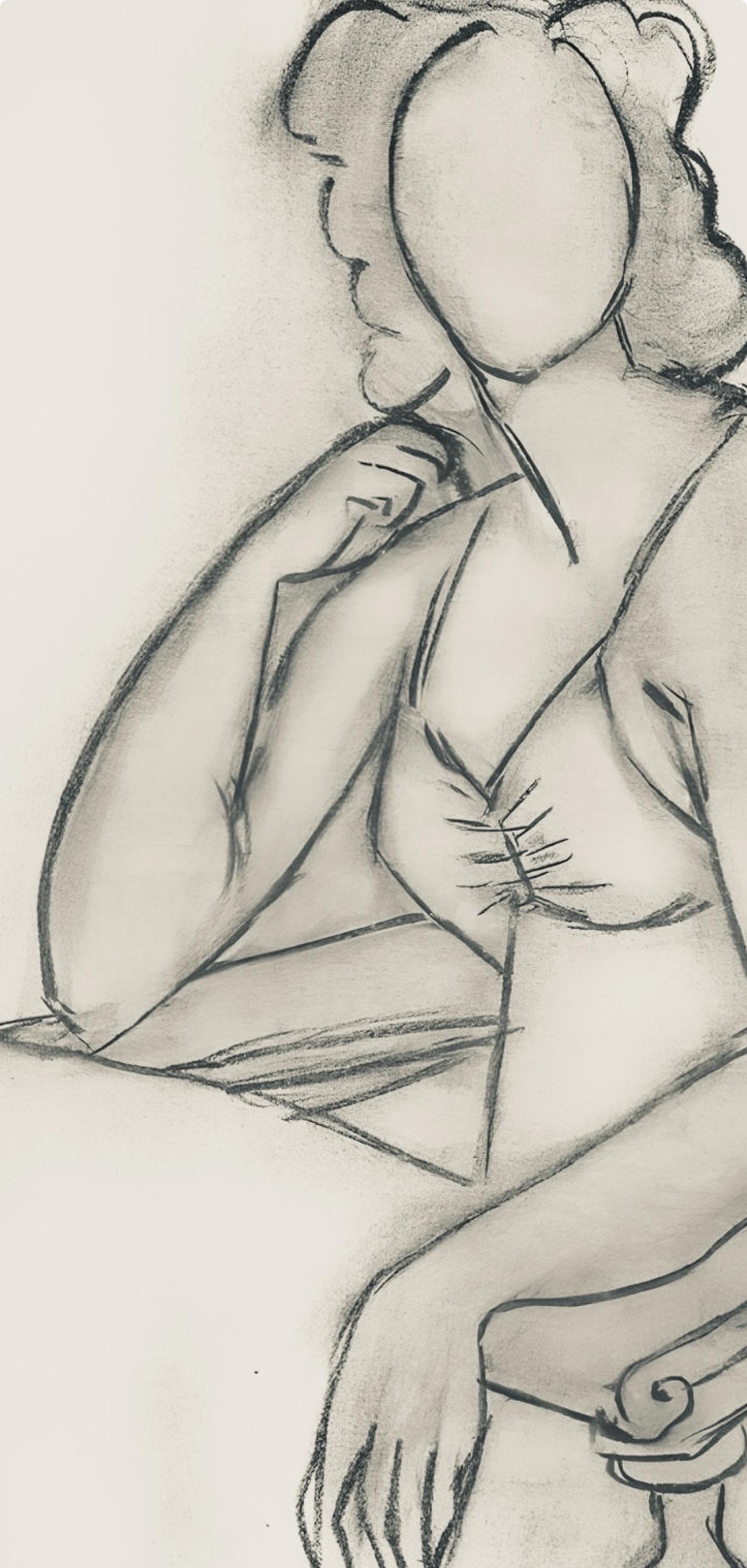 Matisse, Série P, var. 1 (Duthuit 9), Dessins, Thèmes et variations (after) - Modern Print by Henri Matisse