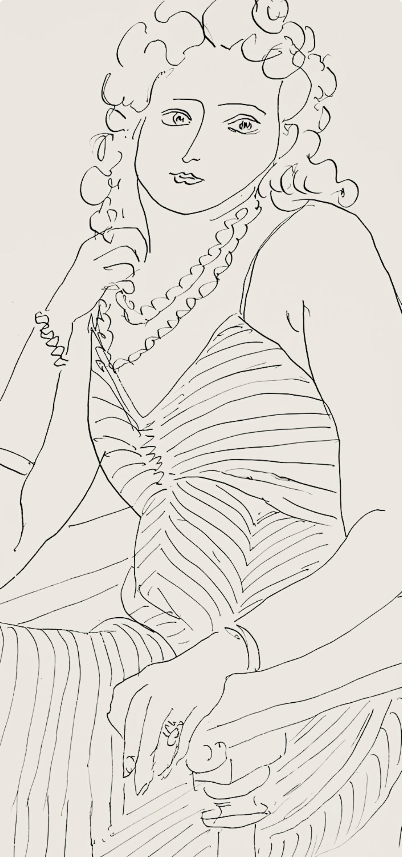 Matisse, Série P, var. 2 (Duthuit 9), Dessins, Thèmes et variations (after) - Print by Henri Matisse