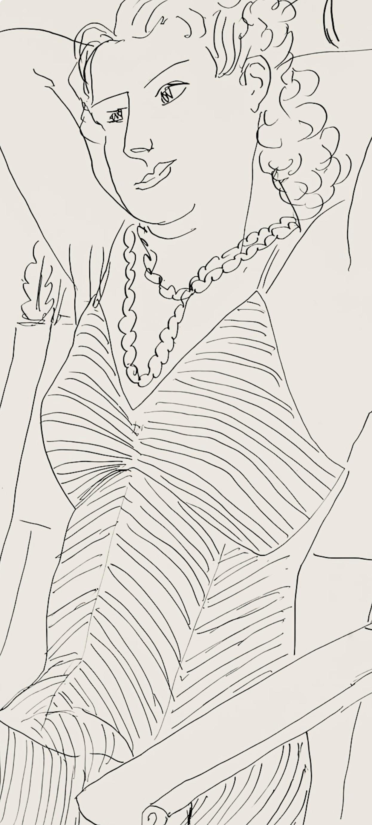 Matisse, Série P, var. 4 (Duthuit 9), Dessins, Thèmes et variations (after) - Print by Henri Matisse