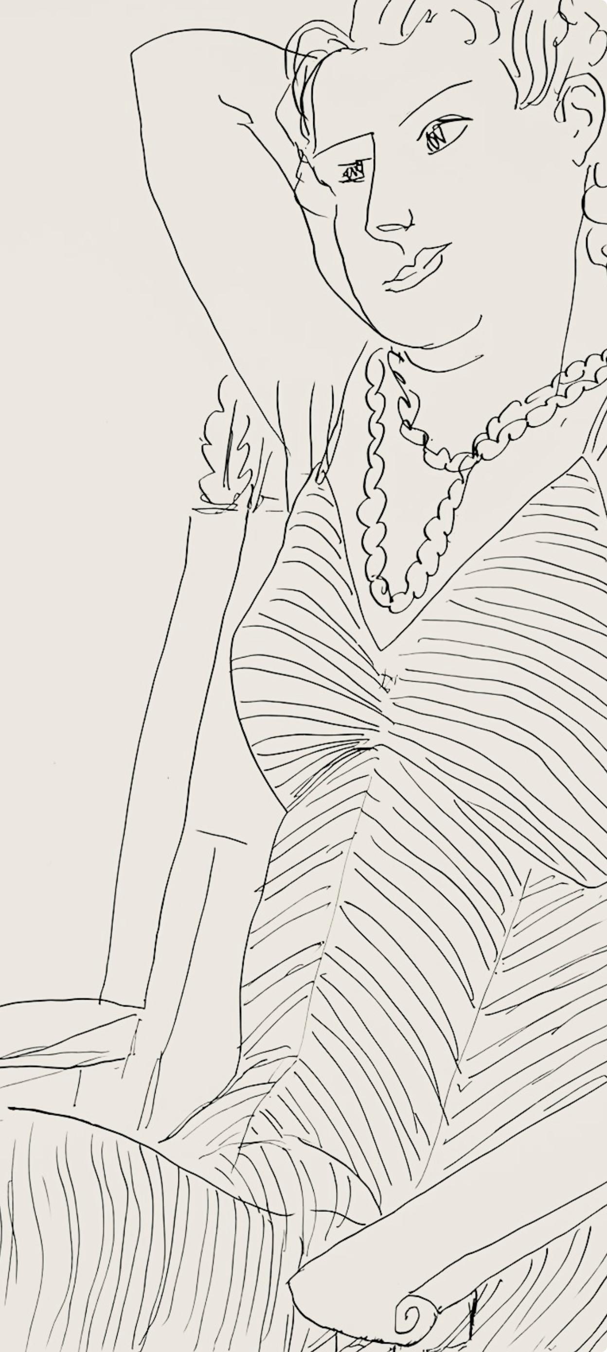 Matisse, Série P, var. 4 (Duthuit 9), Dessins, Thèmes et variations (after) - Modern Print by Henri Matisse
