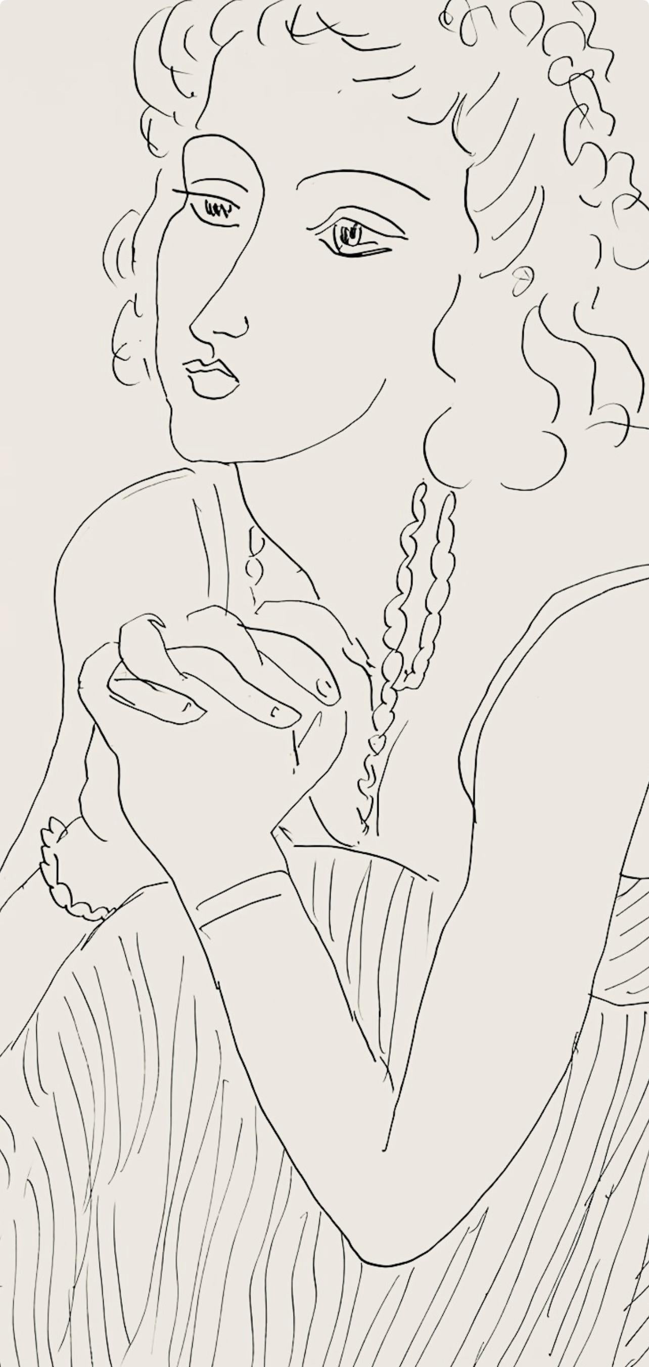 Matisse, Série P, var. 5 (Duthuit 9), Dessins, Thèmes et variations (after) - Print by Henri Matisse