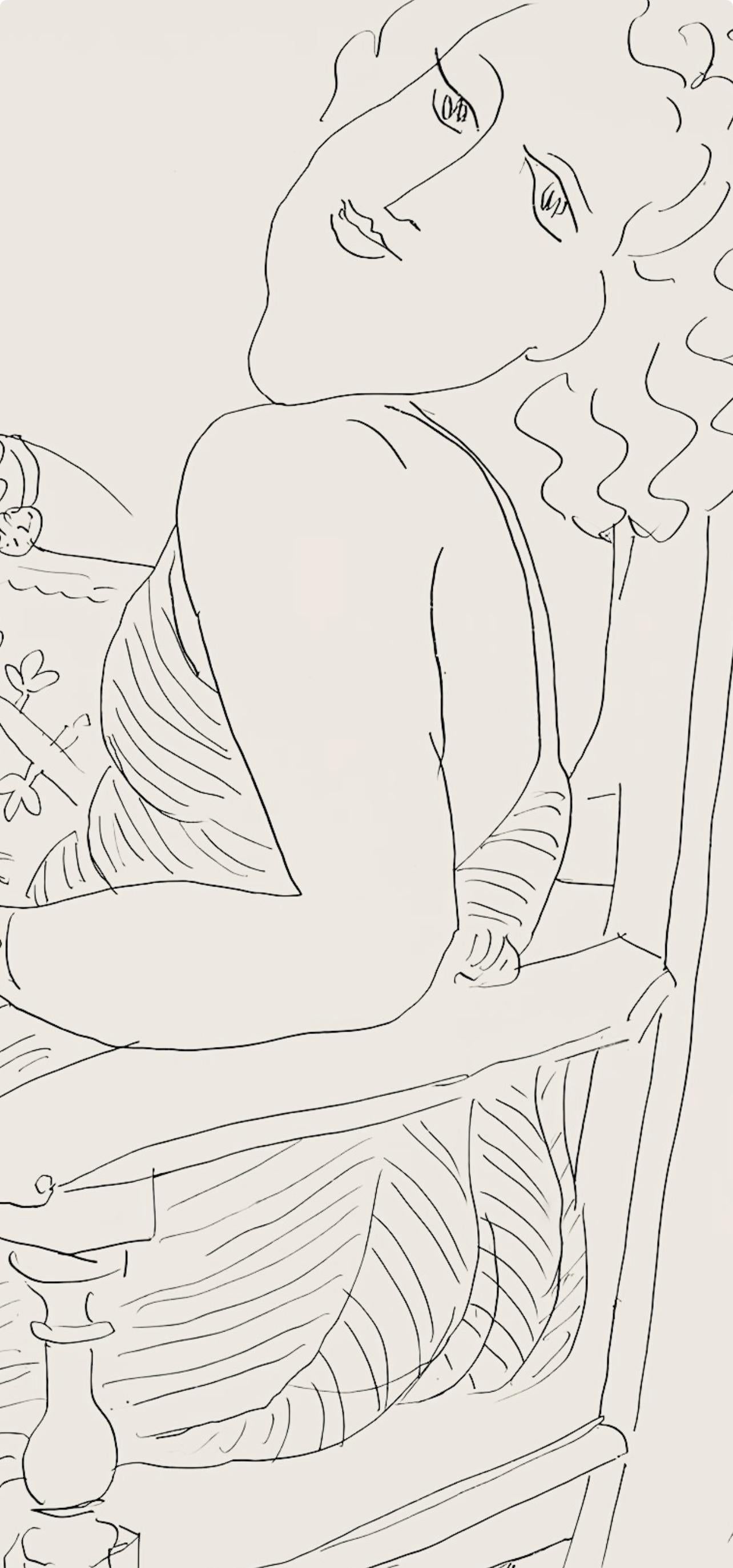 Matisse, Série P, var. 6 (Duthuit 9), Dessins, Thèmes et variations (after) - Print by Henri Matisse