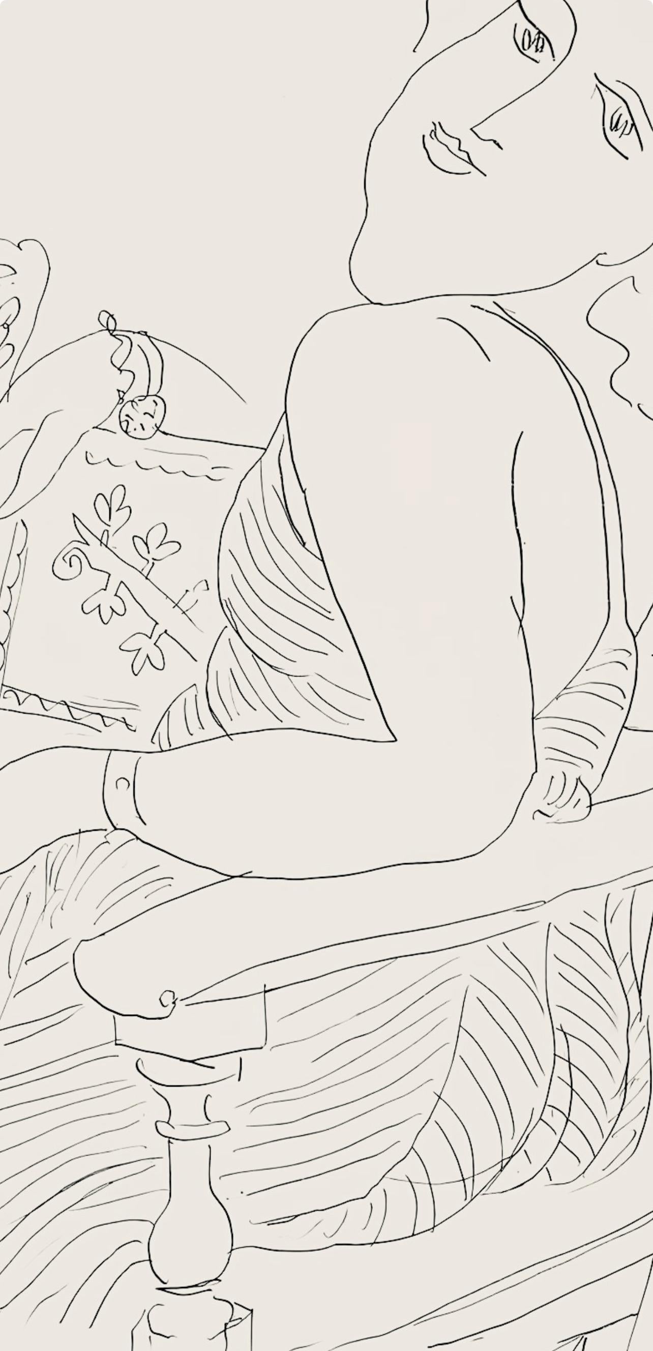 Matisse, Série P, var. 6 (Duthuit 9), Dessins, Thèmes et variations (after) - Modern Print by Henri Matisse