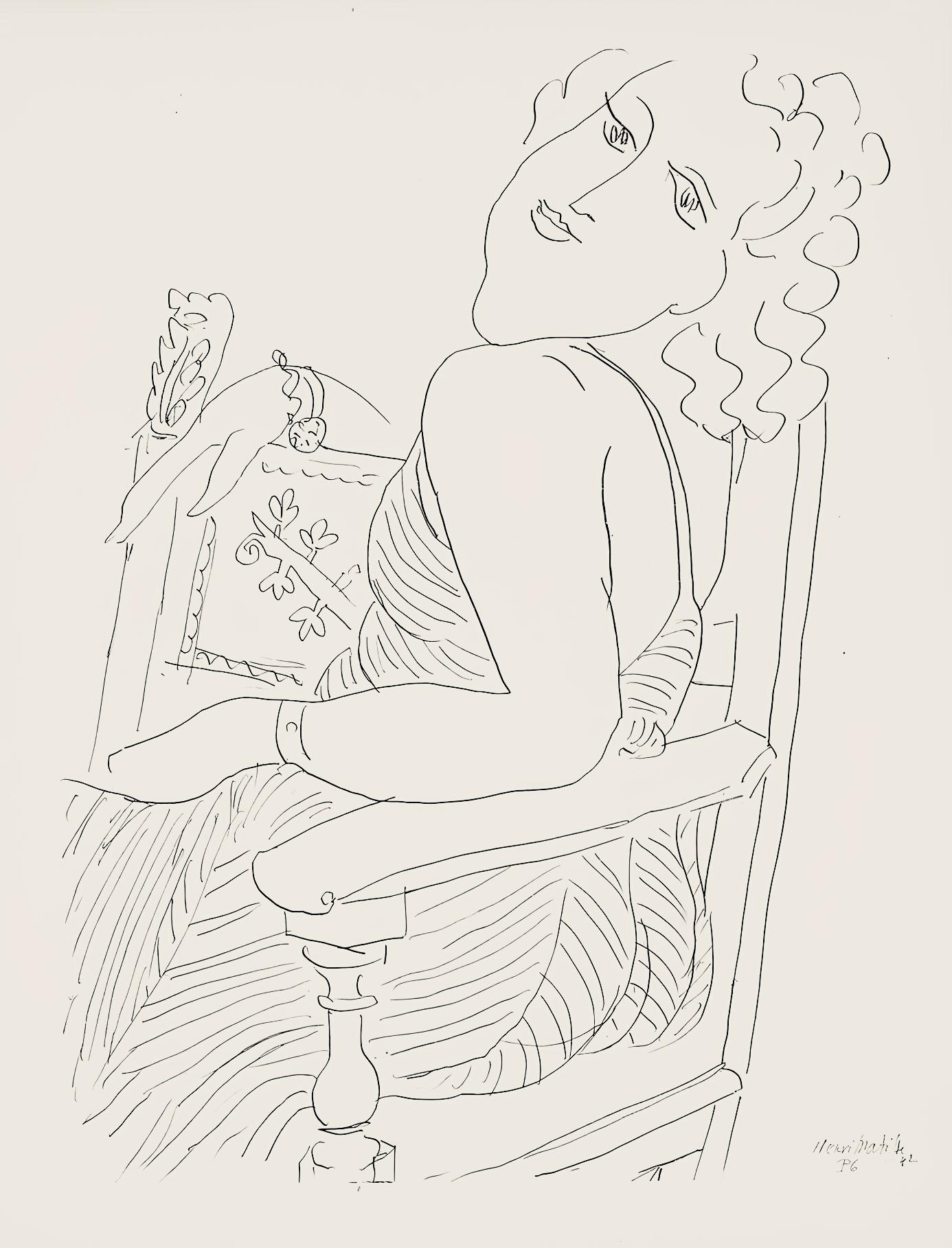 Henri Matisse Abstract Print - Matisse, Série P, var. 6 (Duthuit 9), Dessins, Thèmes et variations (after)