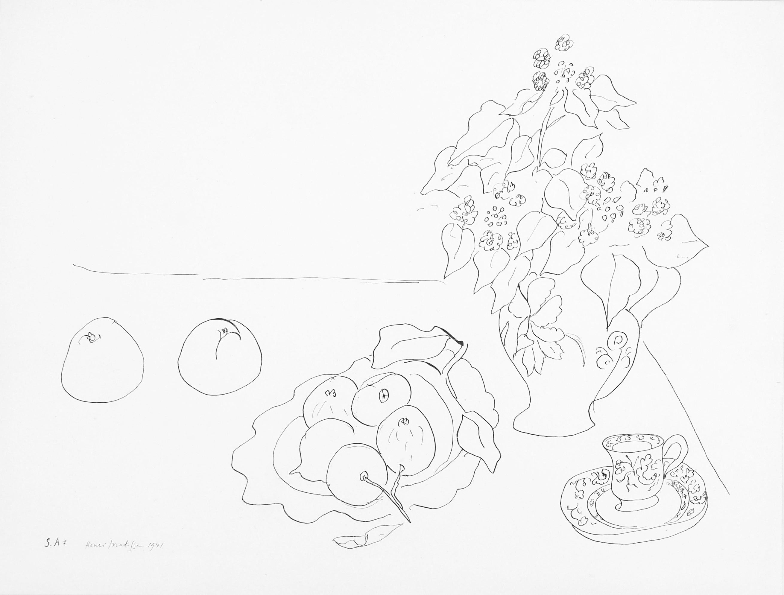 Henri Matisse, Series S.A., Var. 1, Dessins, Themes et Variations, 1943 (after)