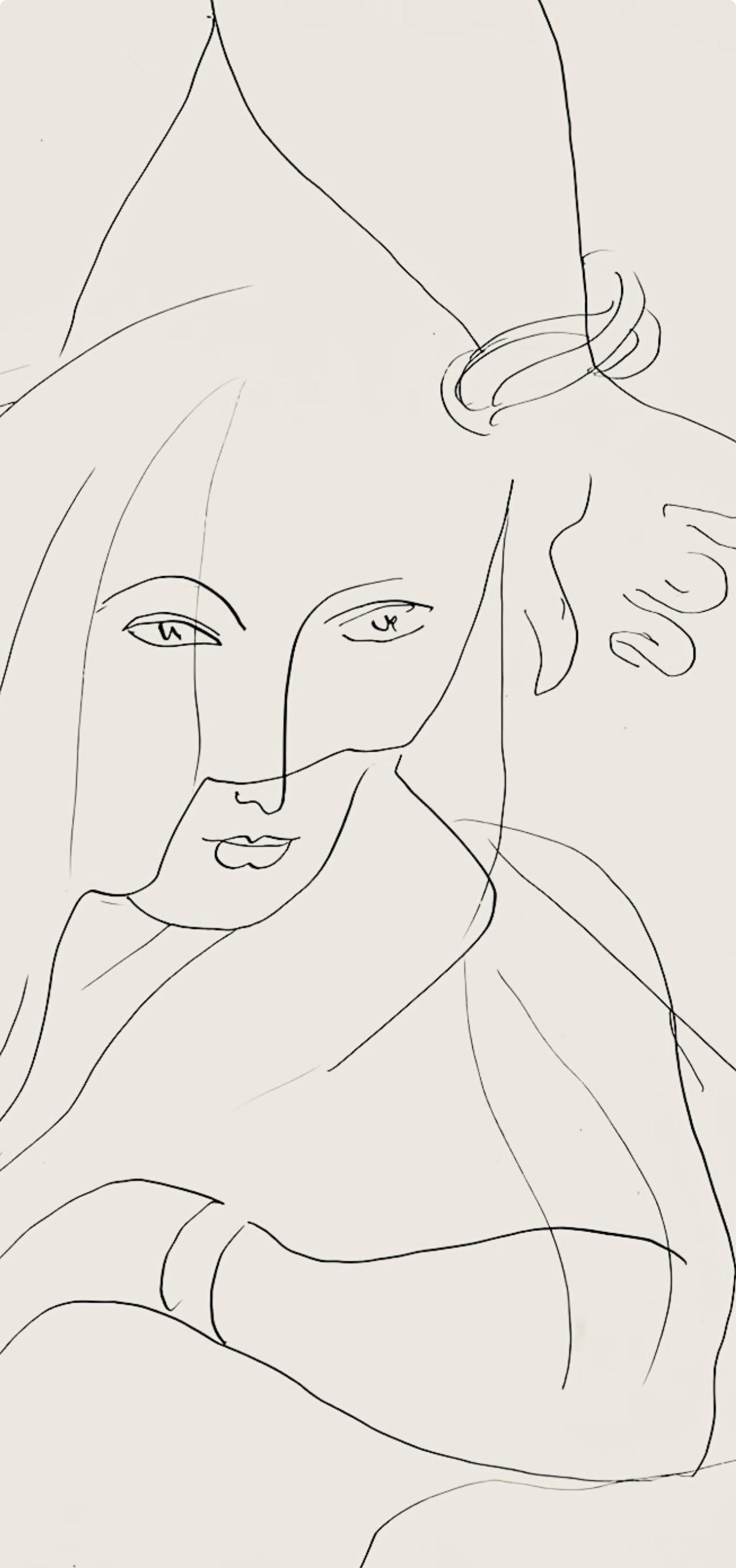 Matisse, Série V, var. 7 (Duthuit 9), Dessins, Thèmes et variations (after) - Print by Henri Matisse