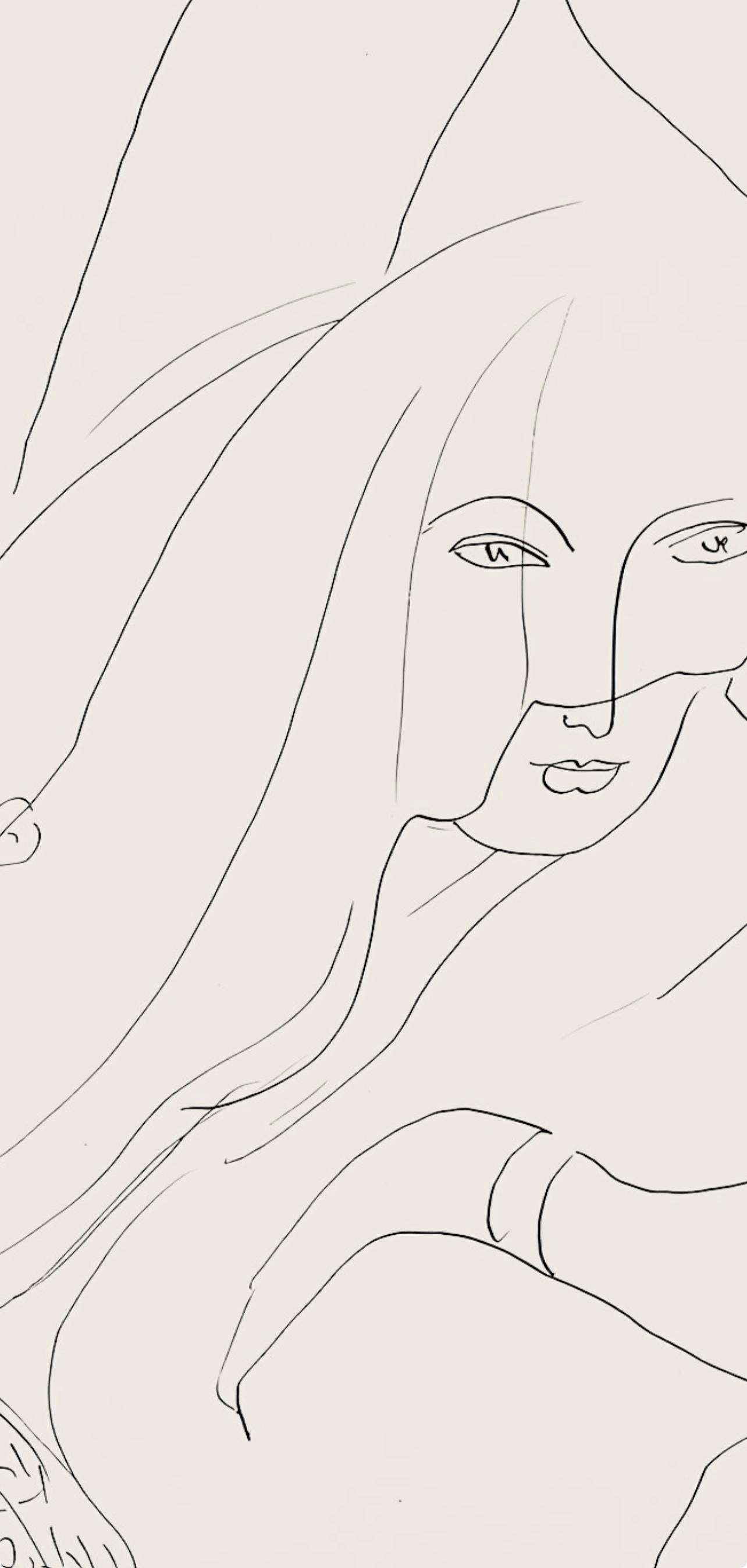 Matisse, Série V, var. 7 (Duthuit 9), Dessins, Thèmes et variations (after) - Modern Print by Henri Matisse