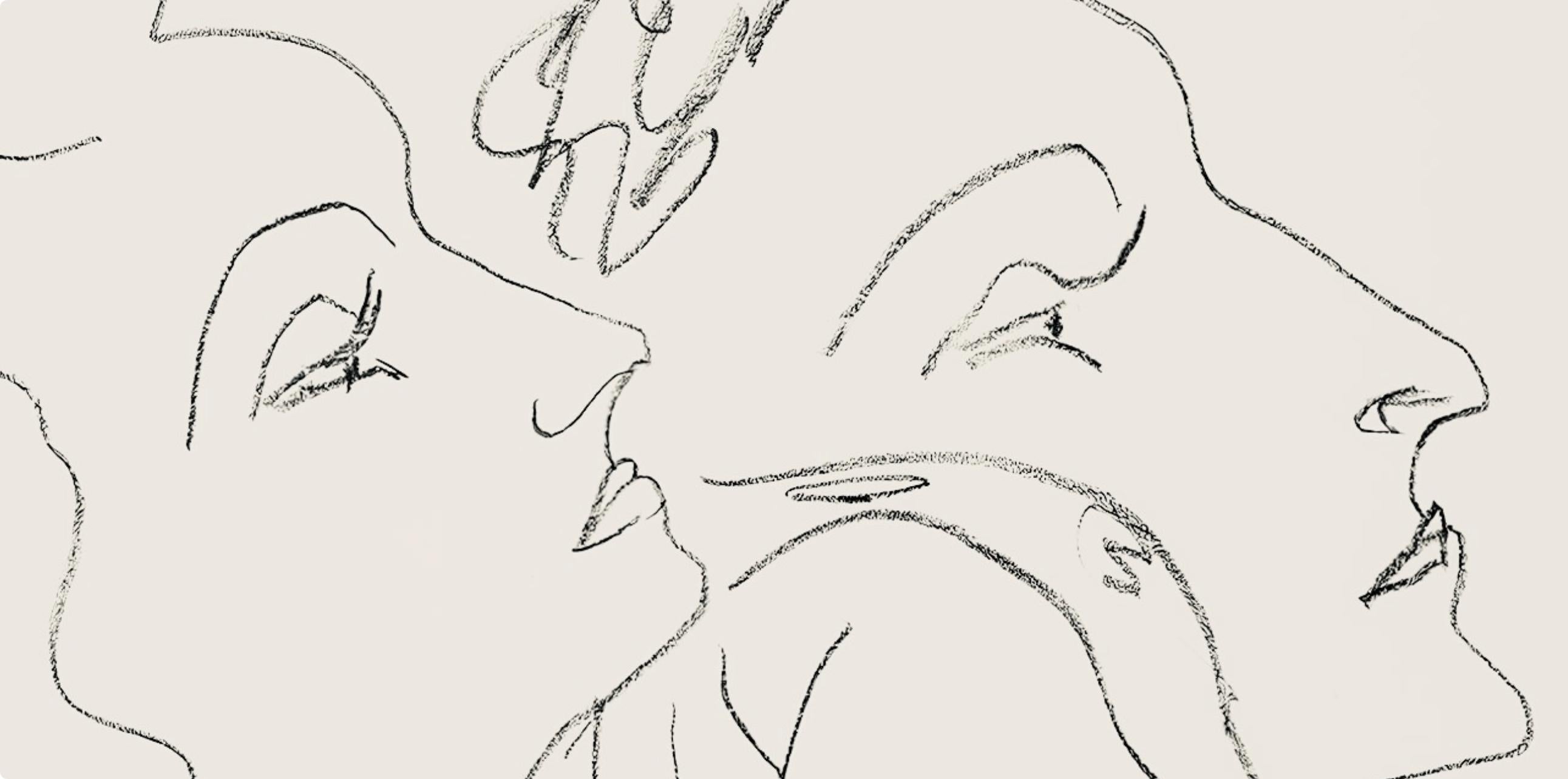 Matisse, Série Z, var. 3 (Duthuit 9), Dessins, Thèmes et variations (nach) (Beige), Abstract Print, von Henri Matisse