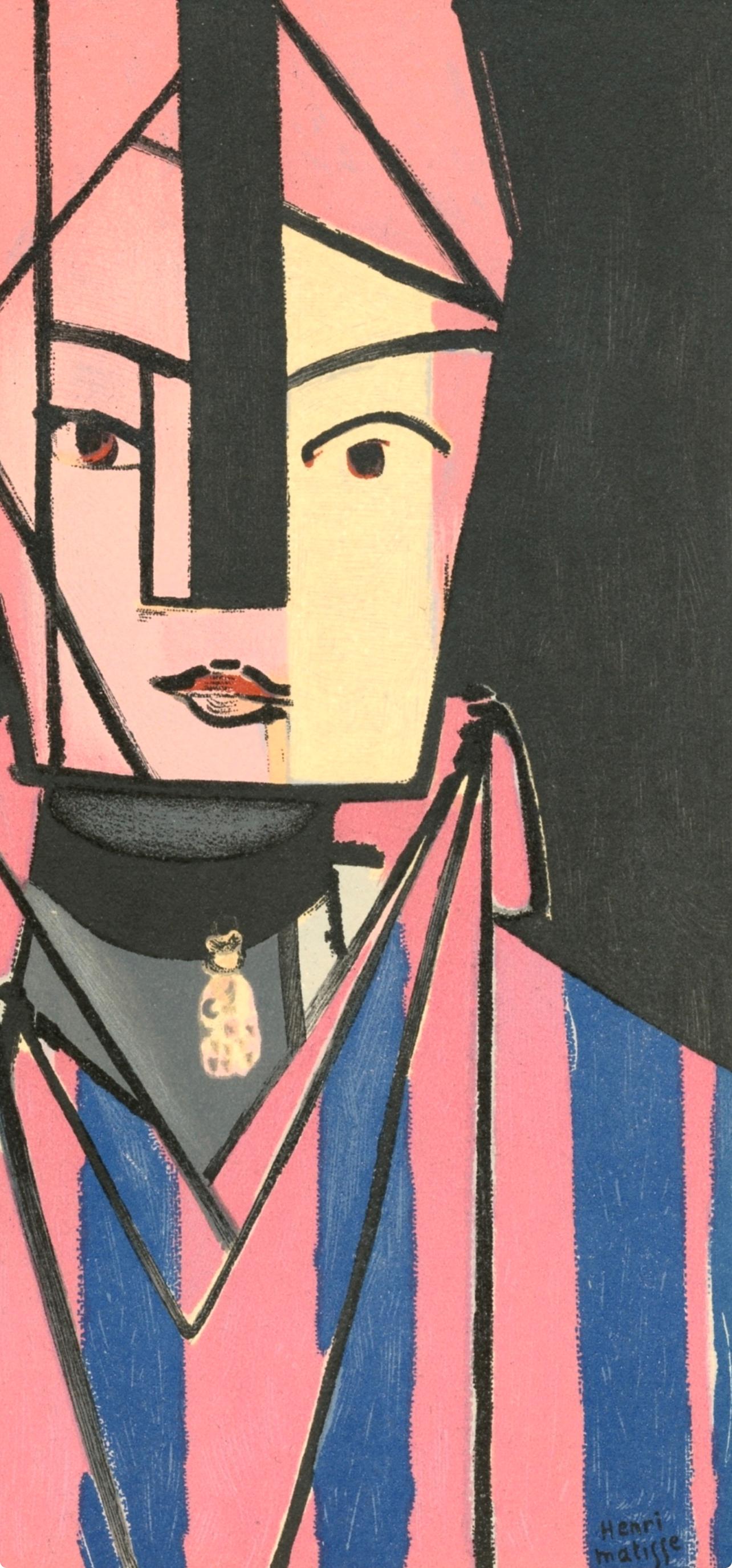 Matisse, Tête blanche et rose, Portraits par Henri Matisse (after) For Sale 3