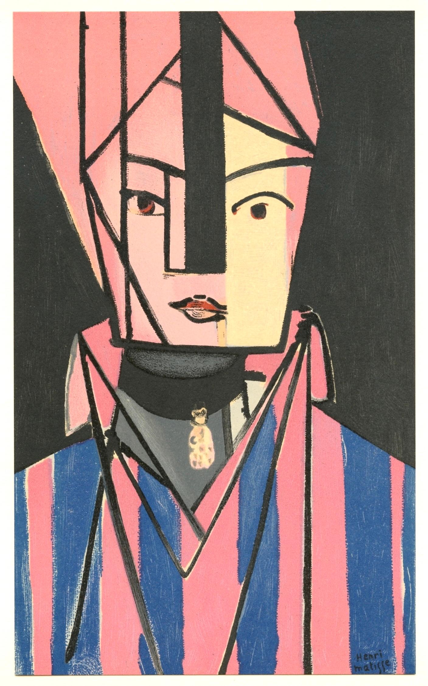 Matisse, Tête blanche et rose, Portraits par Henri Matisse (after) For Sale 4