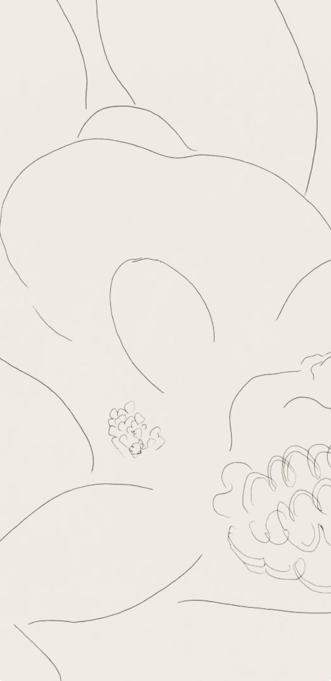 Matisse, Une négresse par le démon..., Poésies (after) - White Landscape Print by Henri Matisse