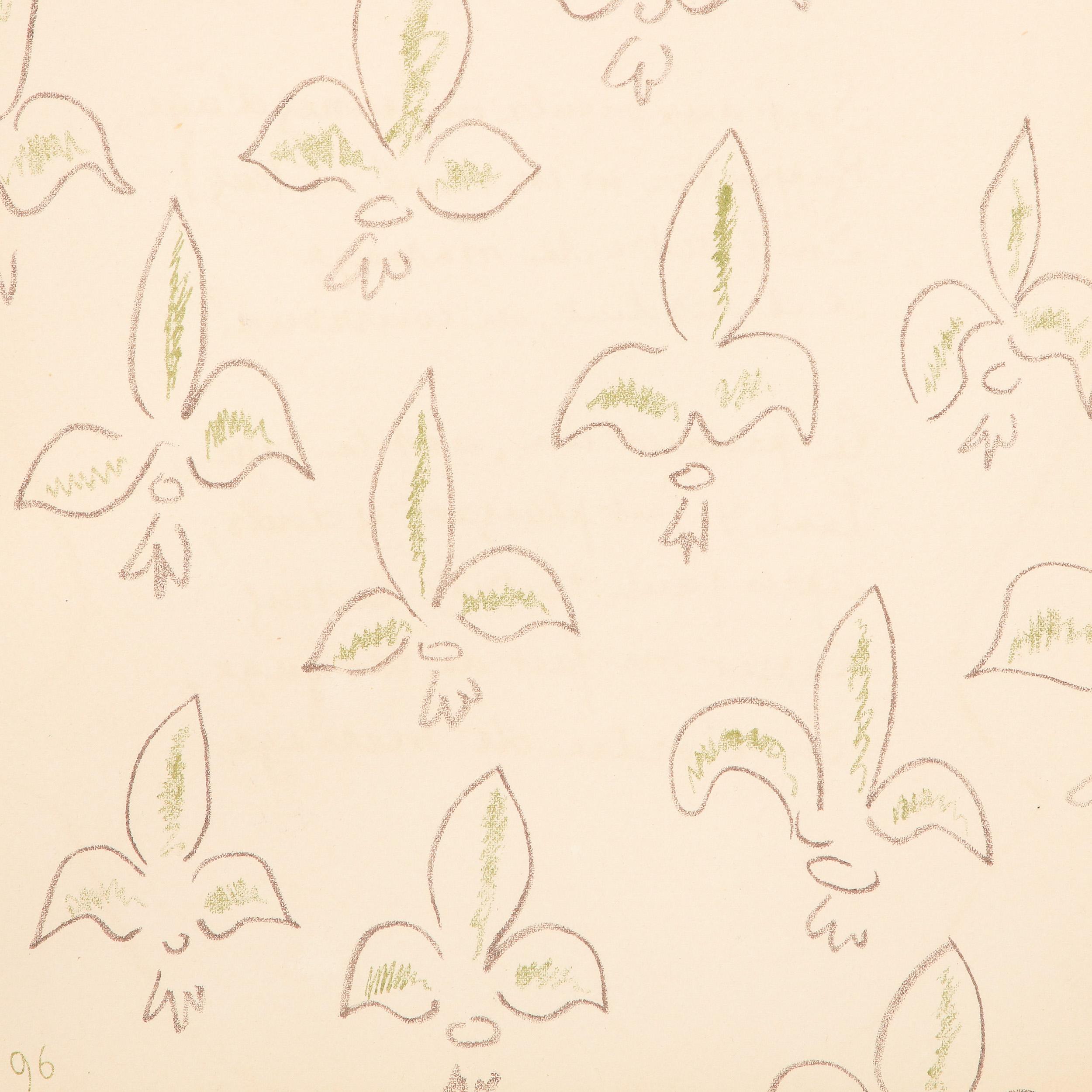 Litografia modernista con motivo Fleur De Lis ripetuto di Henri Matisse 4