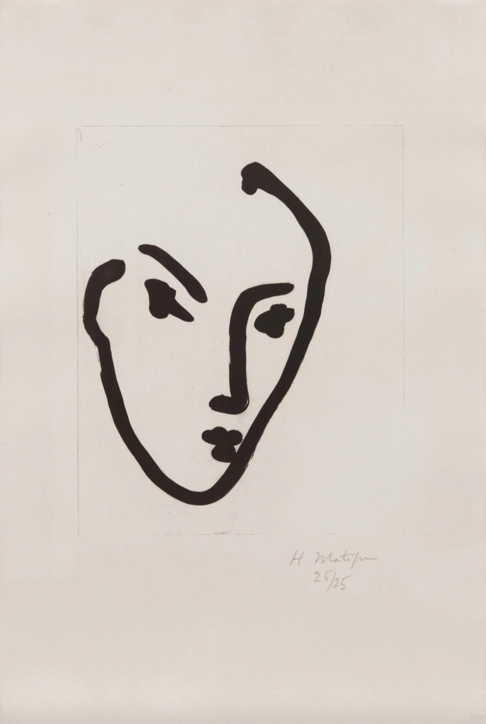 Henri Matisse Figurative Print - Nadia au regard attentif