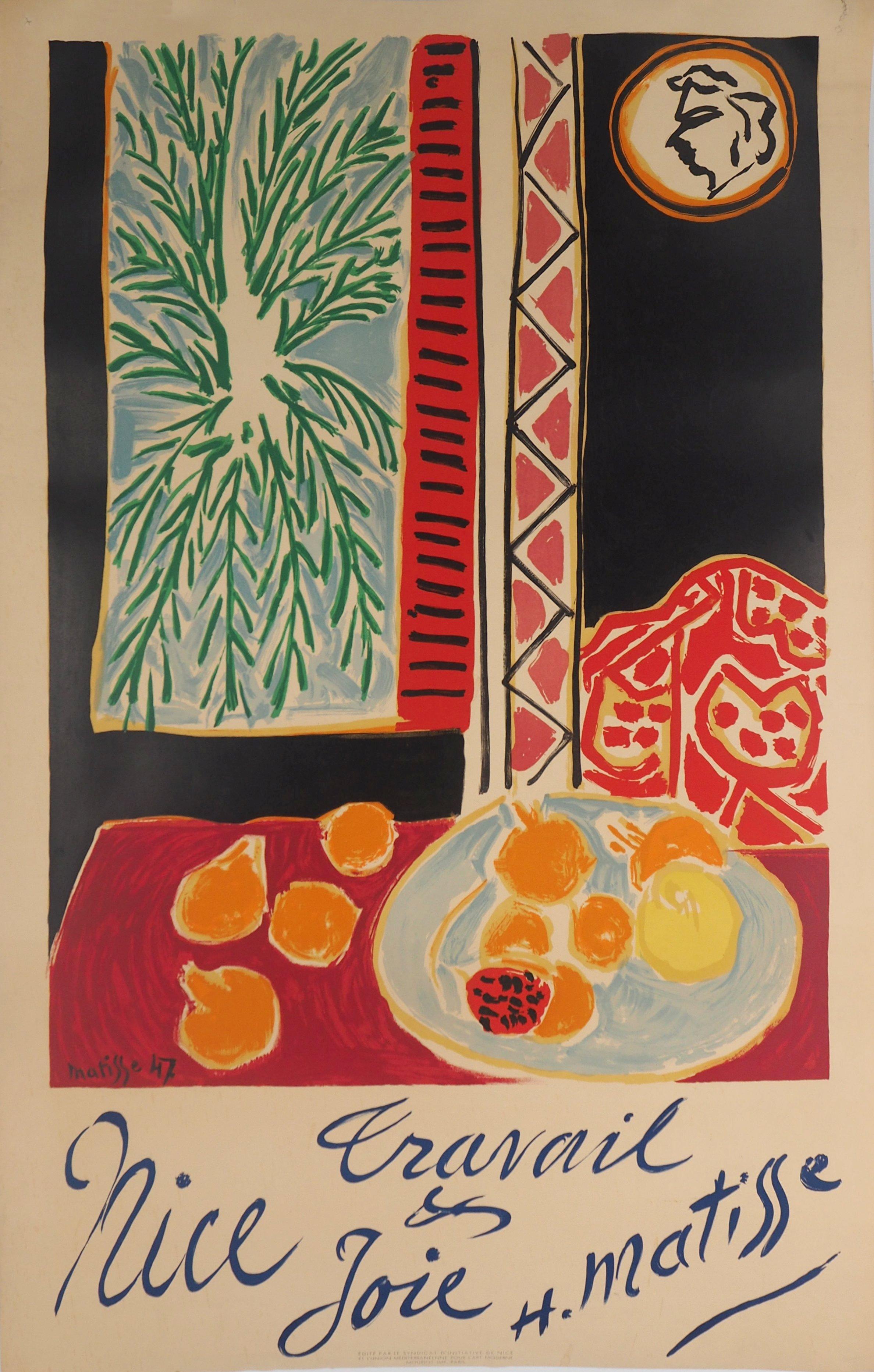 Henri Matisse Figurative Print - Nice, Travail, Joie (French Riviera, Work & Joy) - Original lithograph (Mourlot)