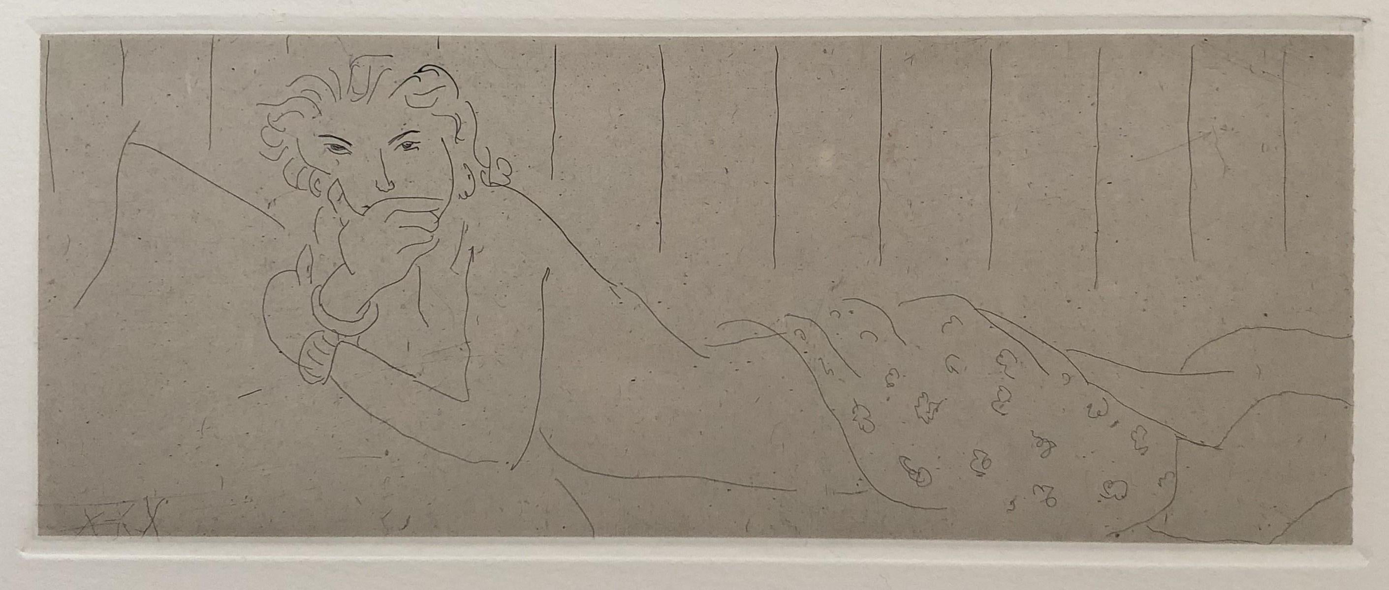 Nudo sdraiato - Acquaforte originale - edizione di 117 esemplari - Timbro-firmato - Print di Henri Matisse