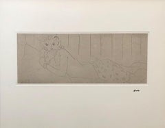 Nude Lying Down - Original etching - edition of 117 - Stamp-Signed