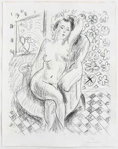 Nu au fauteuil sur fond moucharabieh (Nude in an Armchair, with a Mashrabiya Bac