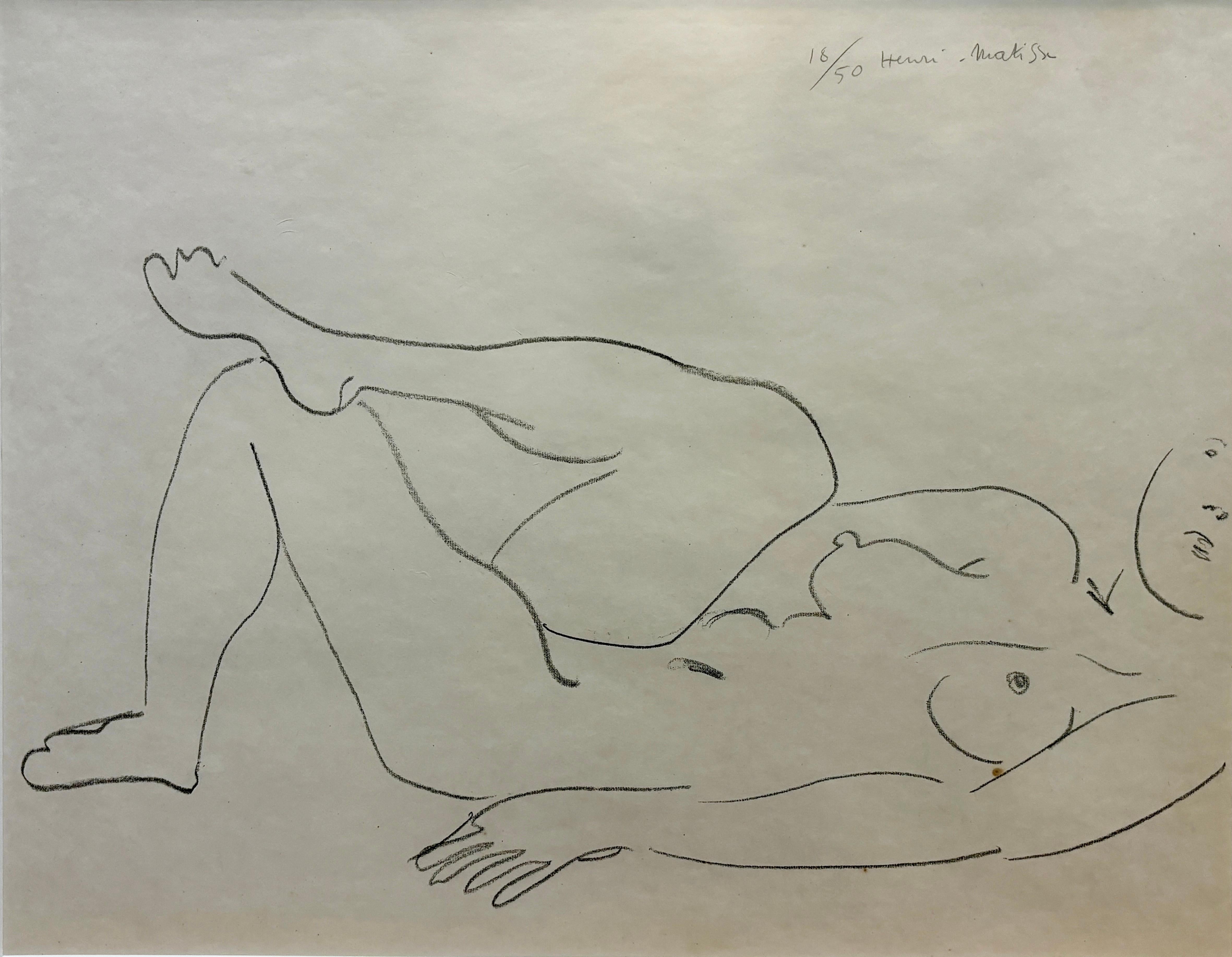 Henri Matisse Figurative Print - Nu couché au visage incomplet - Étude de jambes