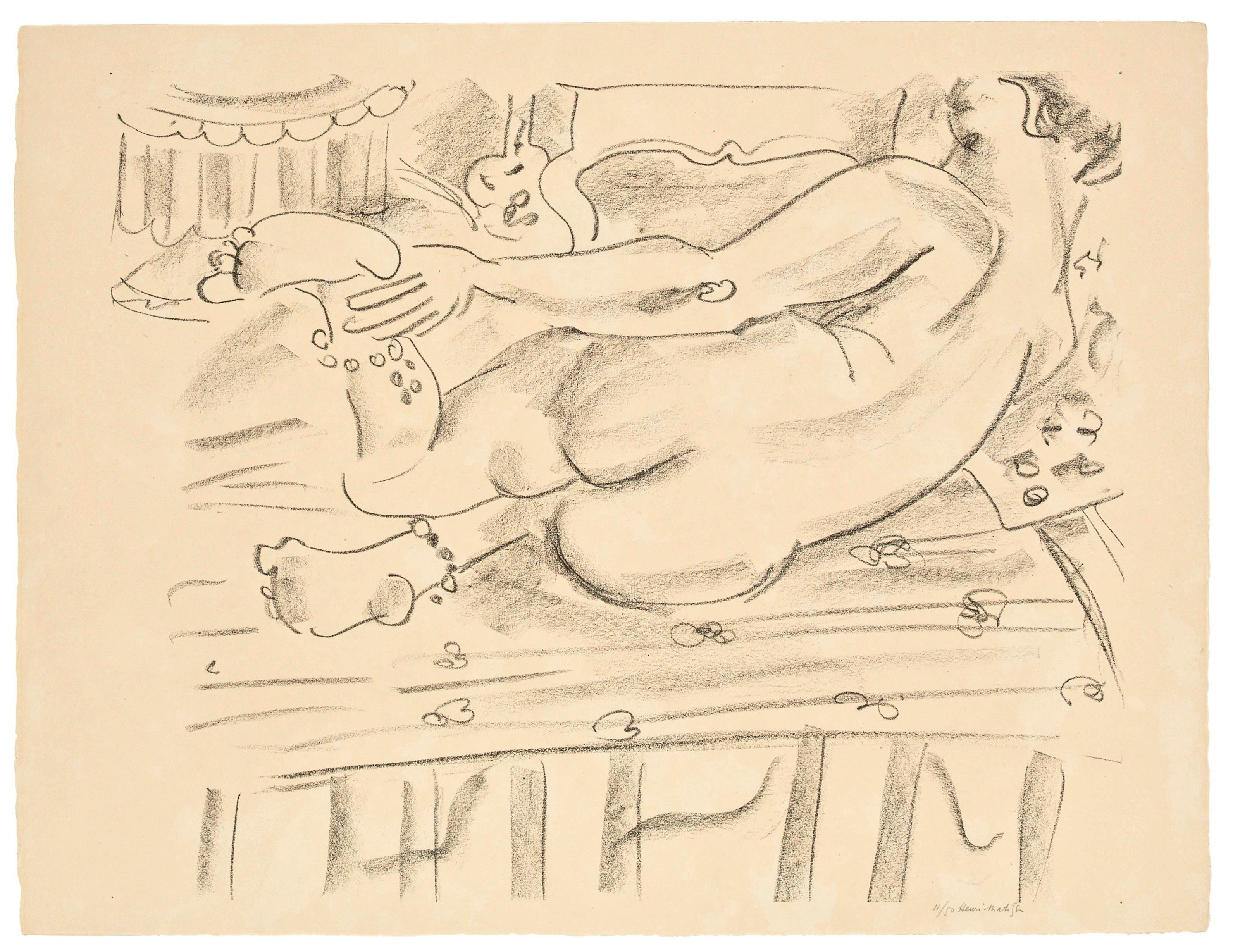 Henri Matisse Figurative Print - Nu couché de dos