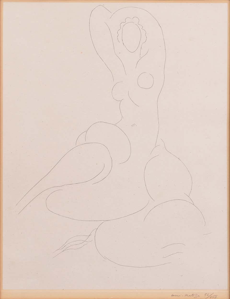 'Nu pour Cleveland', Chine-collé Etching, Artist Signed, 56/250