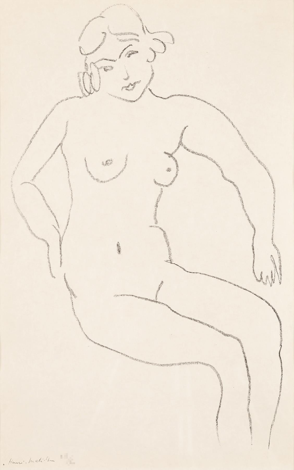 Henri Matisse Figurative Print - Nude Seated, Light Hair