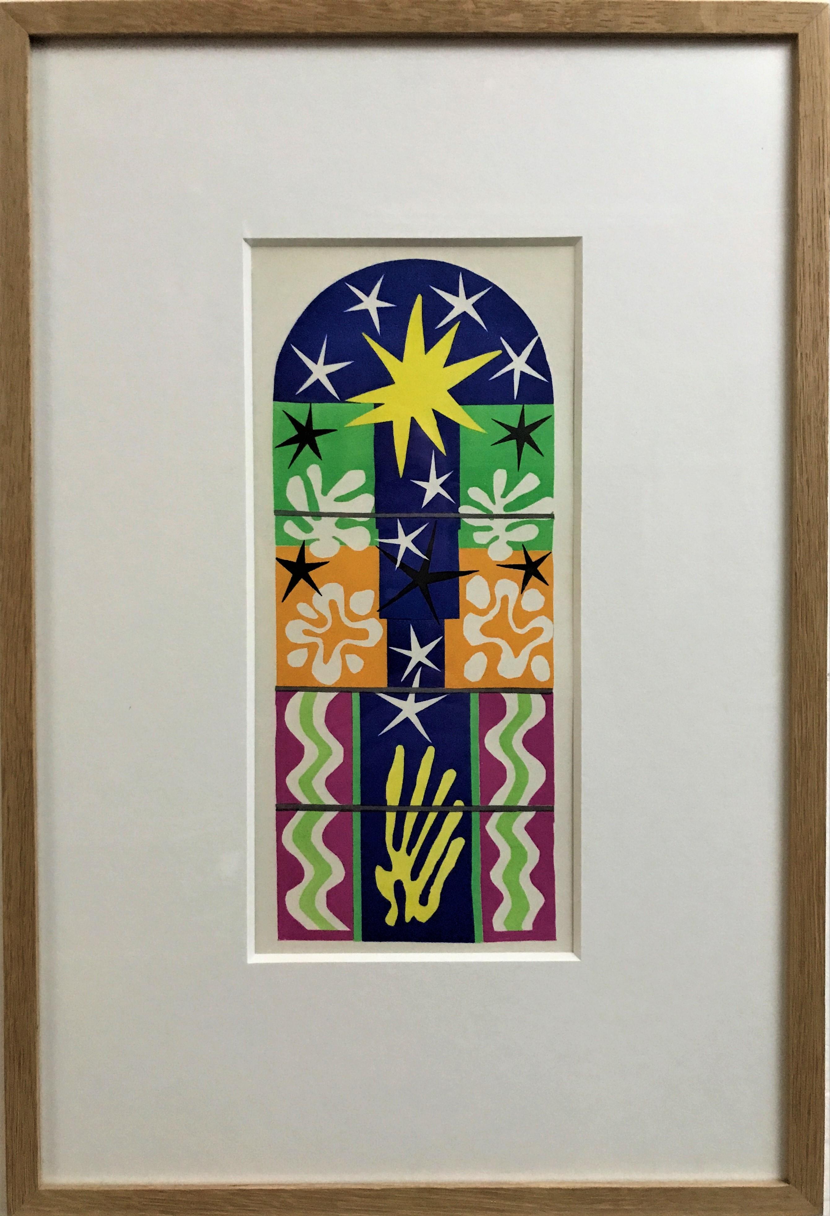 Nuit de Noël, stampa astratta a colori su carta, 20° secolo - Print di Henri Matisse