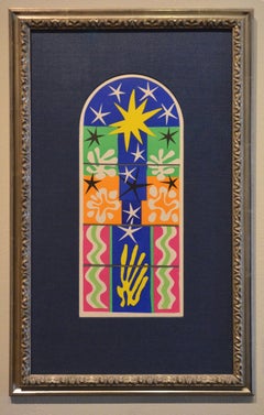 Nuit de Noel, Expressionist, colorful, framed lithograph