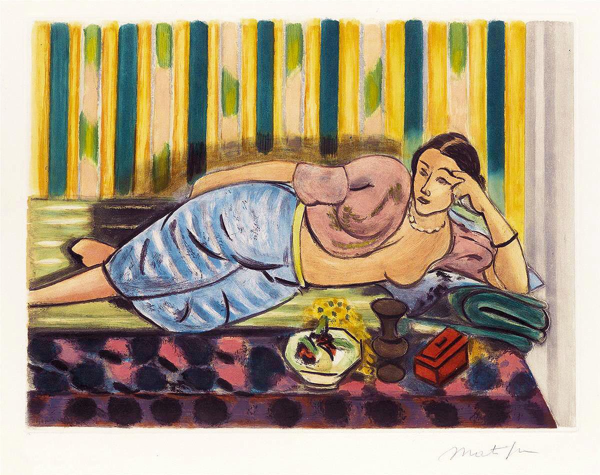 Henri Matisse Figurative Print - Odalisque au Coffret Rouge (Odalisque with Red Box)