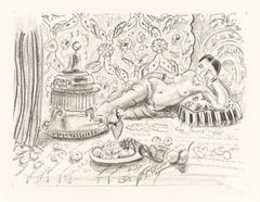 Antique Odalisque, brasero et coup de fruits