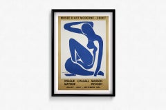 1980 exhibition poster featuring Femme en bleue