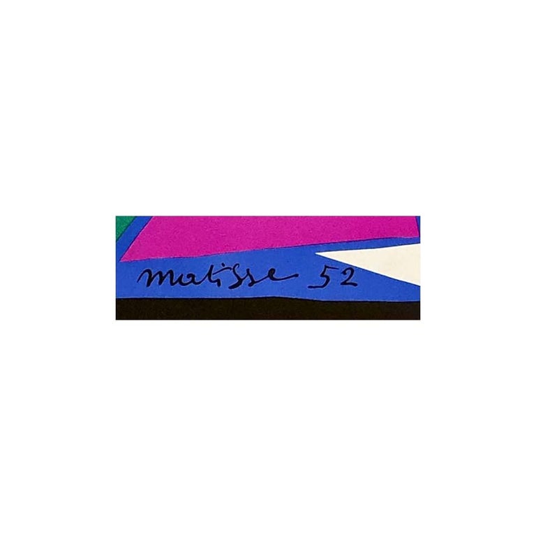 Lithographie Henri Matisse - Centenaire, Exposition D'affiches, Papiers Découpés - 30x22 Cm - 1987