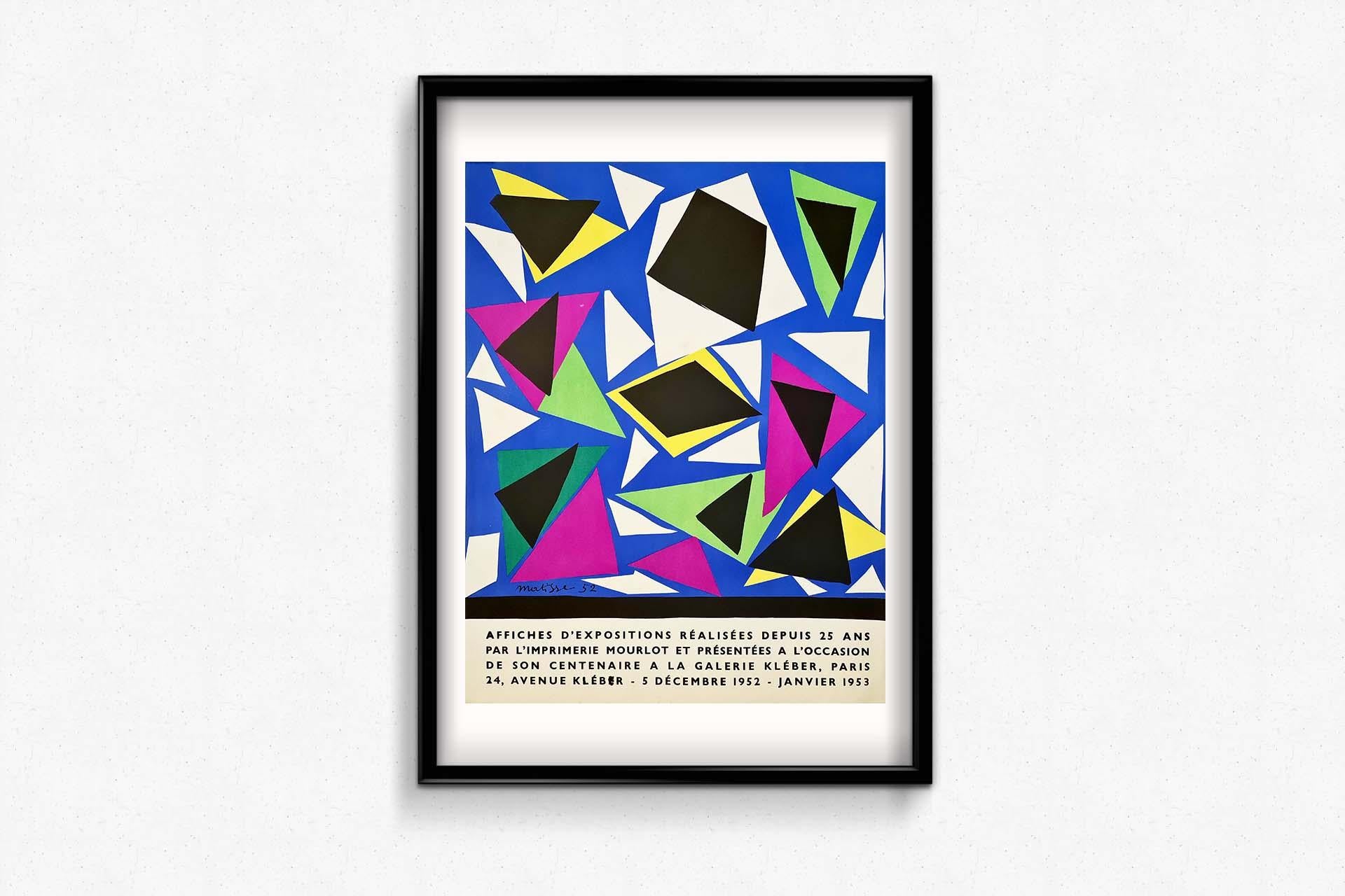 Affiche d'origine d'exposition d'Henri Matisse Centenaire de l'Imprimerie Mourlot en vente 3
