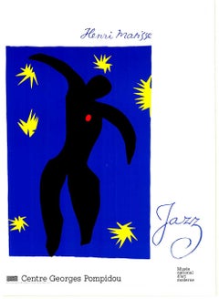 Original Henri Matisse Jazz  Centre Georges Pompidou exhibition poster
