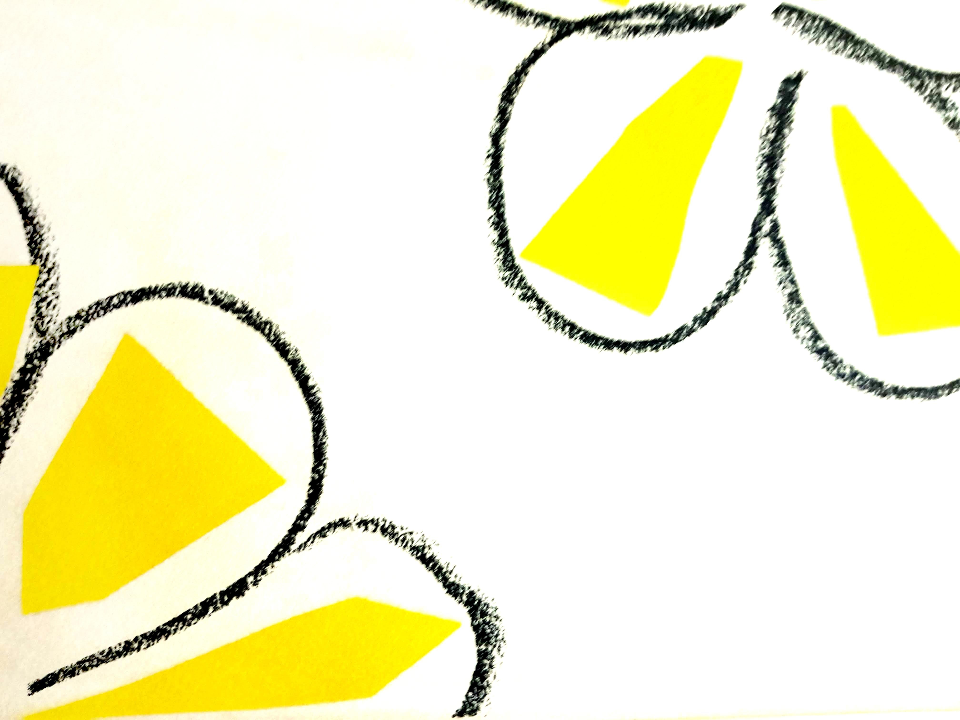  Original Linocut - Henri Matisse - Yellow Flowers 1