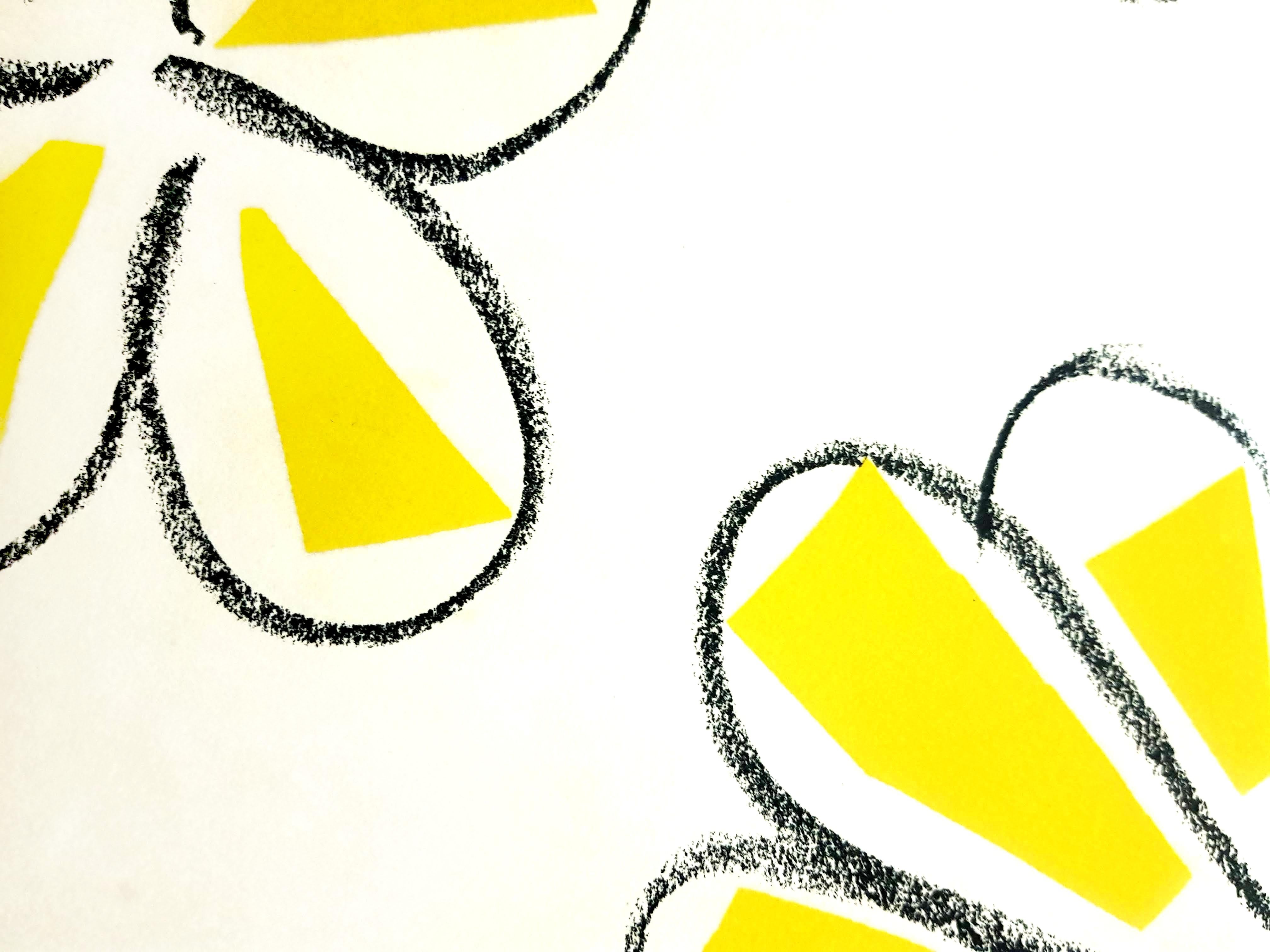  Original Linocut - Henri Matisse - Yellow Flowers 3
