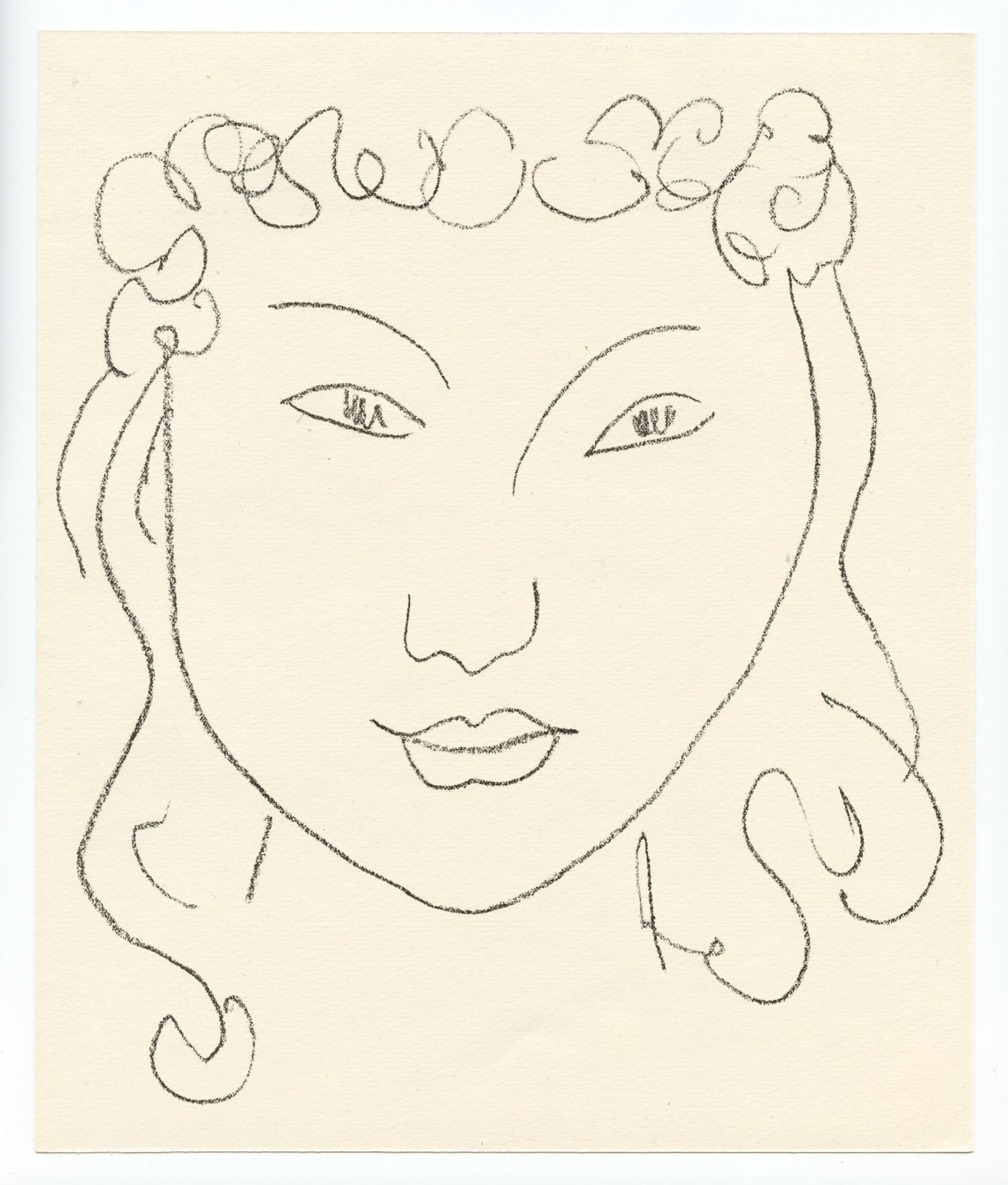 Henri Matisse Portrait Print – Originallithographie für Pierre a feu, Original  Profunde Myriaden