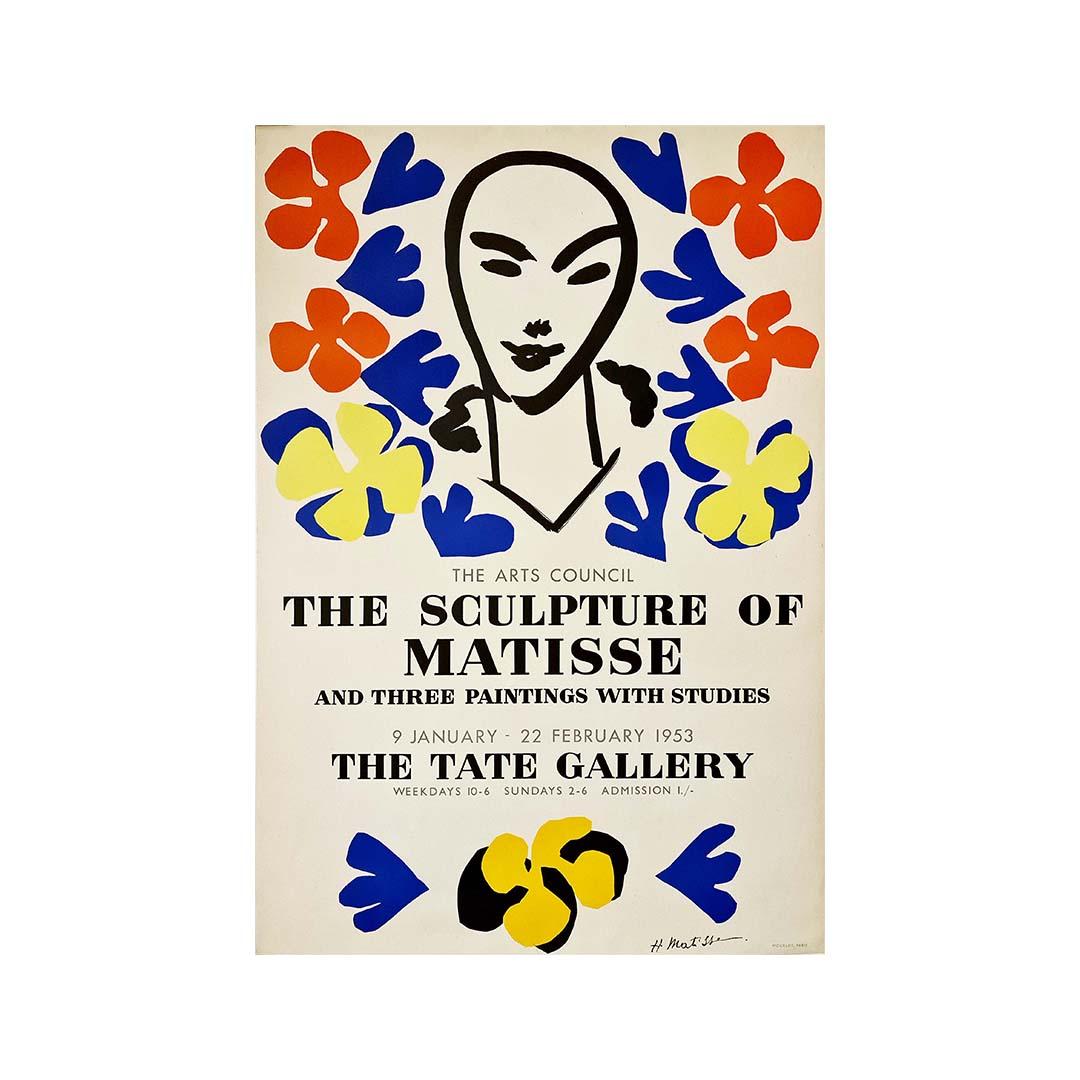 Affiche originale The Arts Council - The Sculpture of Matisse 1953 - The Tate Gallery - Print de Henri Matisse