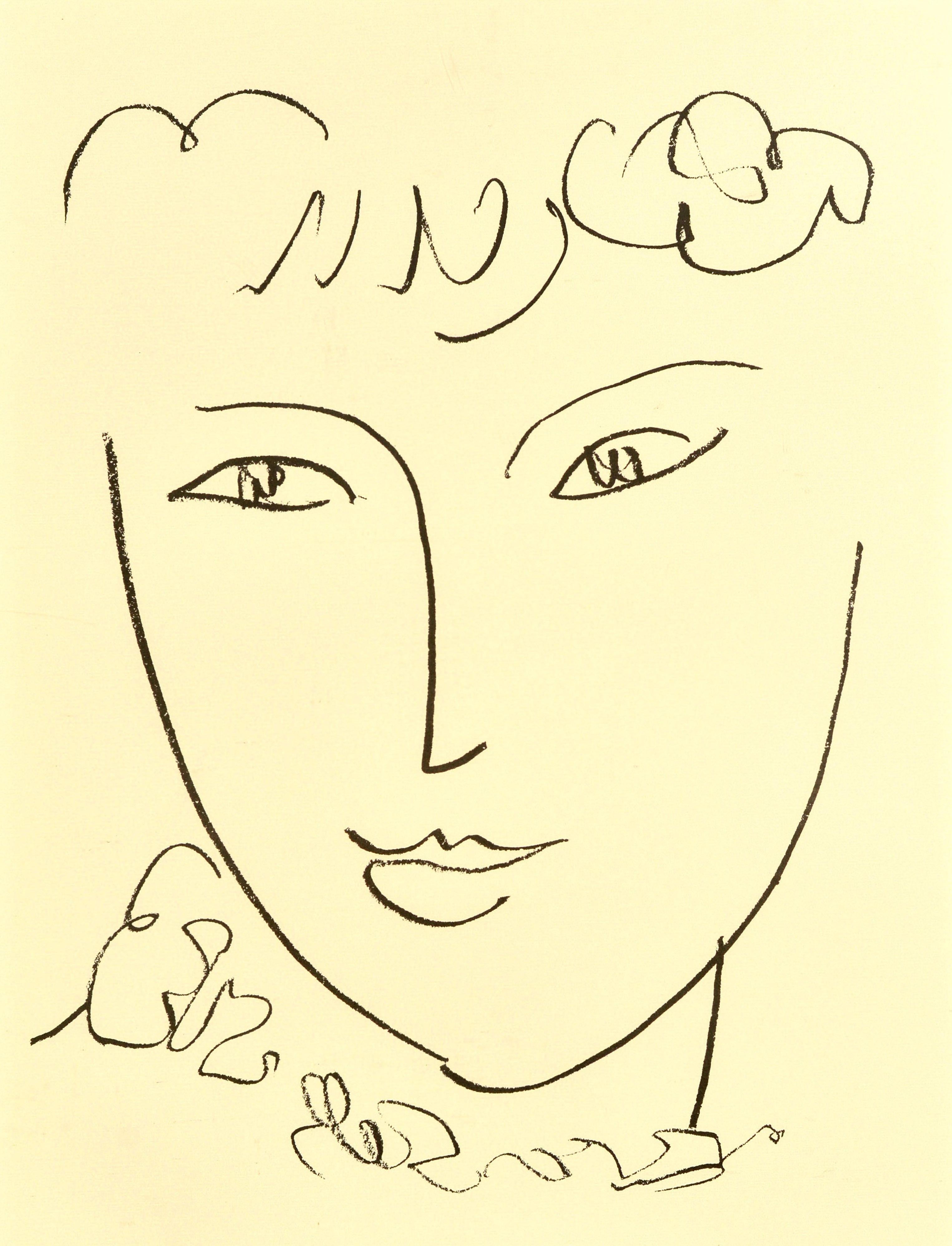 Original Vintage Cartel publicitario de exposición de arte Henri Matisse La Pompadour en venta 1