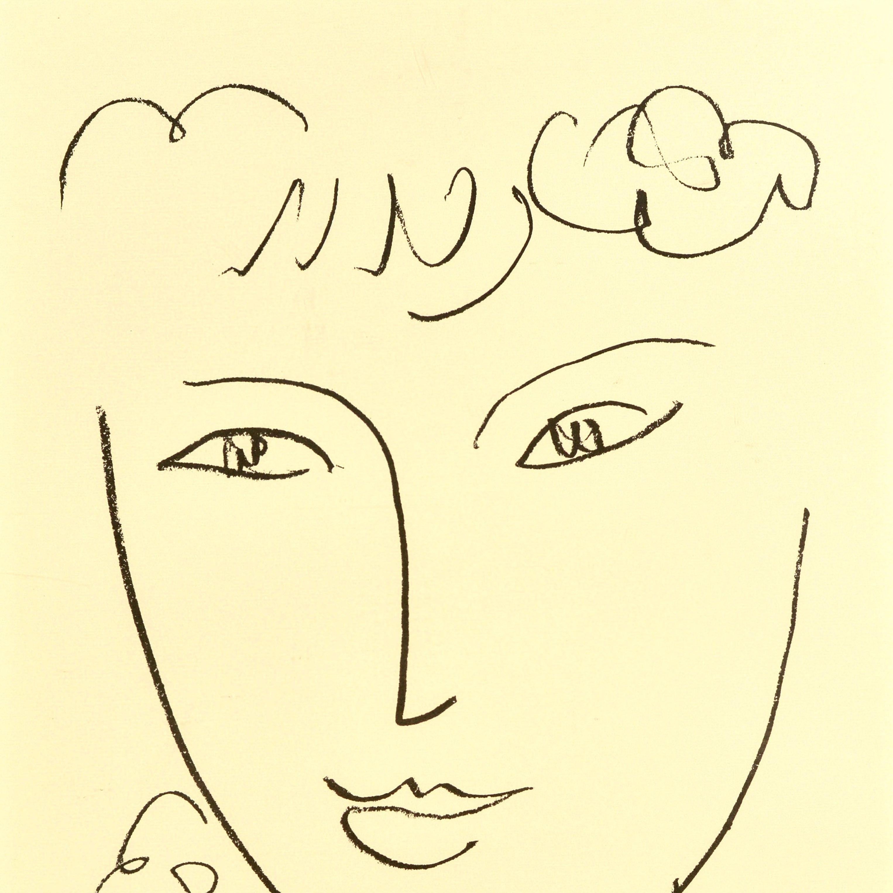 Original Vintage Cartel publicitario de exposición de arte Henri Matisse La Pompadour en venta 2