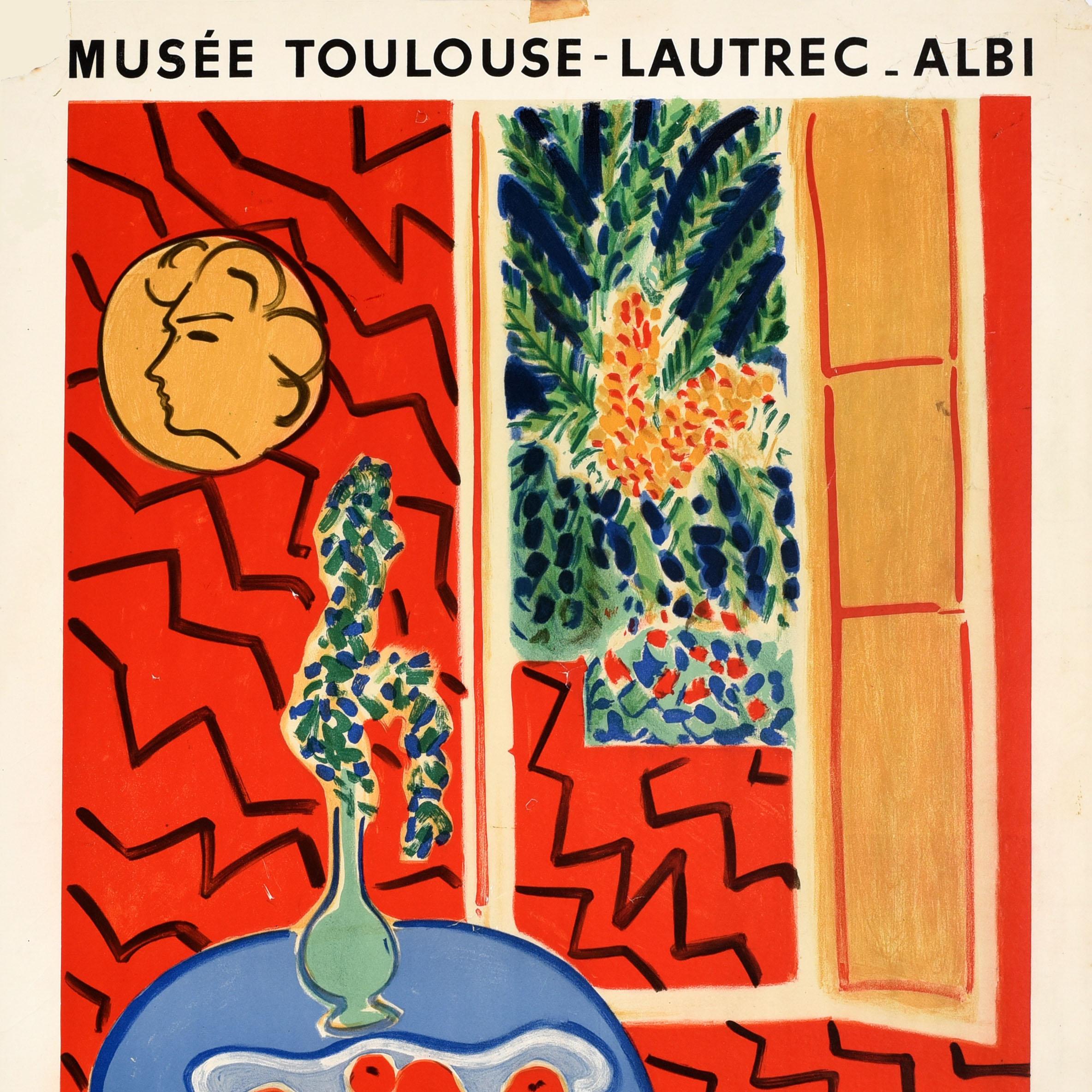 Original Vintage Art Exhibition Poster Henri Matisse Interieur Rouge Red France 2